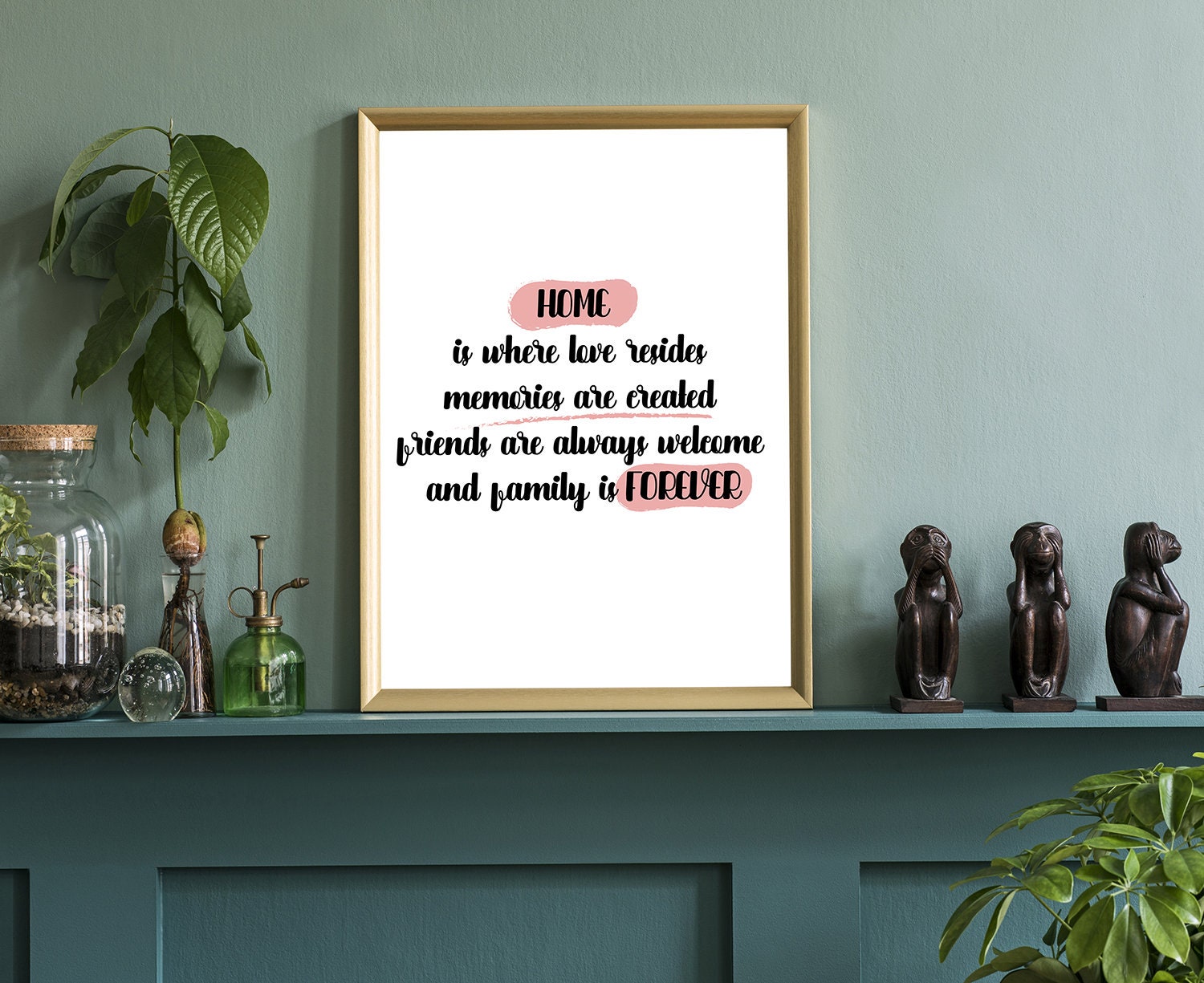 Home is where love resides, Poster print, Home wall decor, Quote print, Living room quote, Family room wall art, Entrepreneur Modern posters