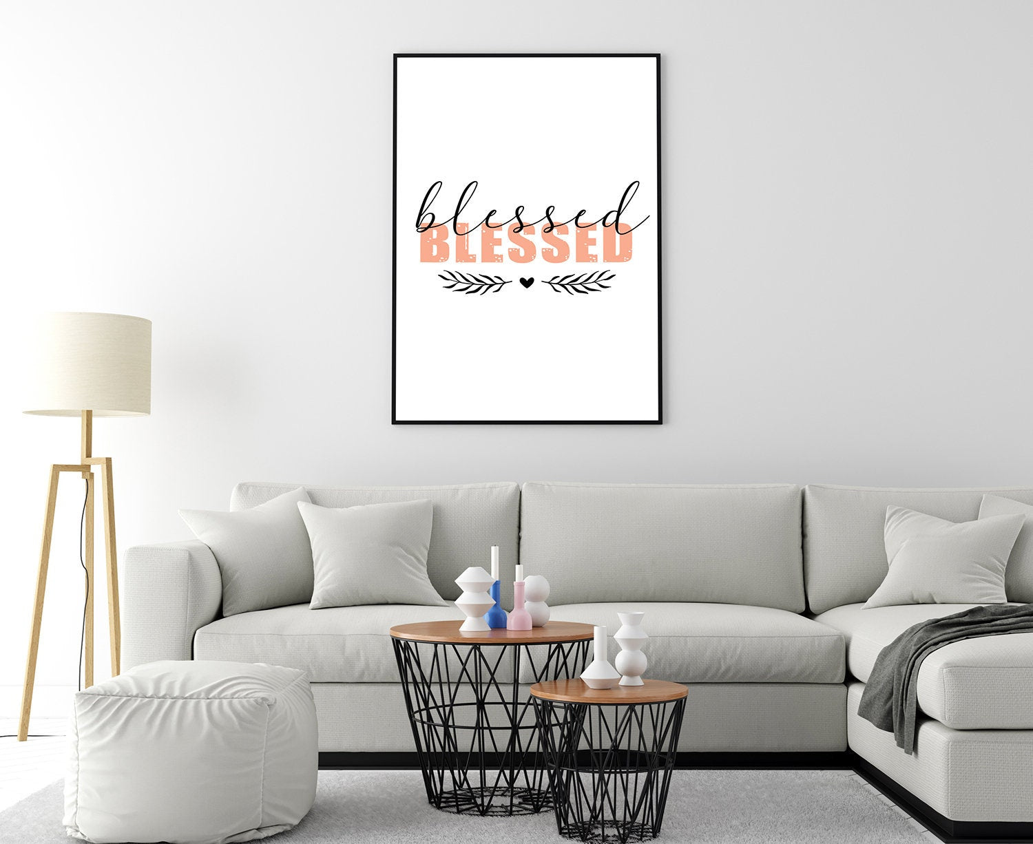 Blessed, Poster prints, Home wall decor, Quote prints, Motivational quote prints, Office wall decor, Entrepreneur Print, Modern poster print