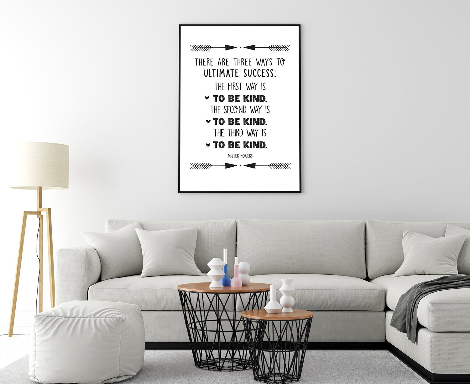 There are three ways to ultimate.., Poster print, Home wall decor, Quote print, Motivational quote print, Office wall decor, Mister Rogers