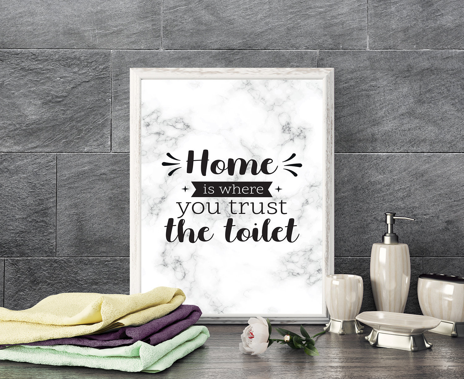 Home is where you trust toilet,Restroom wall decor, Bathroom wall decor, Poster print, Bathroom wall art, Quote print, Home decor wall art