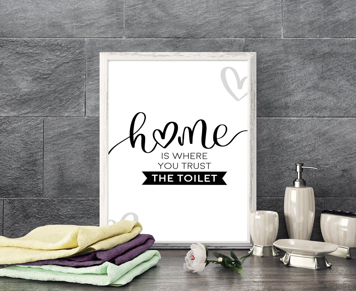 Home is where you trust toilet,Restroom wall decor, Bathroom wall decor, Poster print, Bathroom wall art, Quote print, Home decor wall art