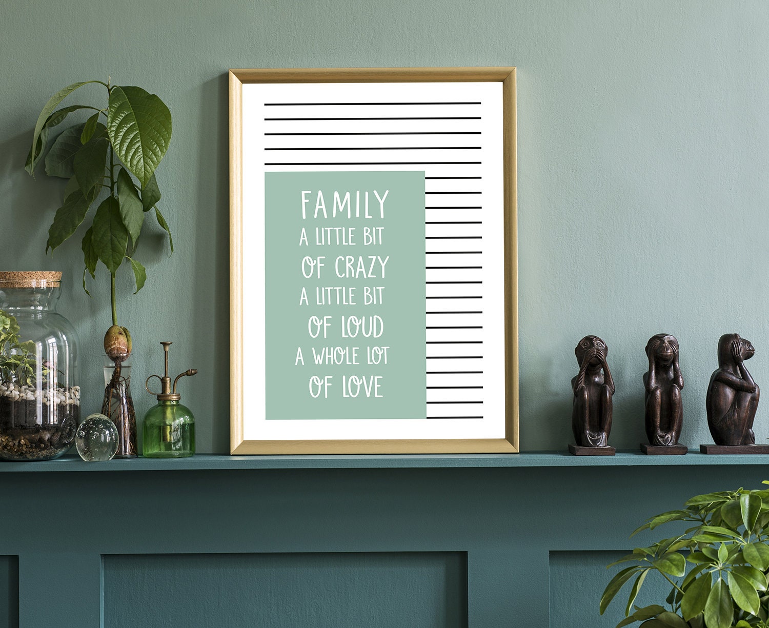 FAMILY a little bit of crazy, a little bit of loud.. Love poster, Family Quote, Living room wall decor, Poster print, Living room wall art