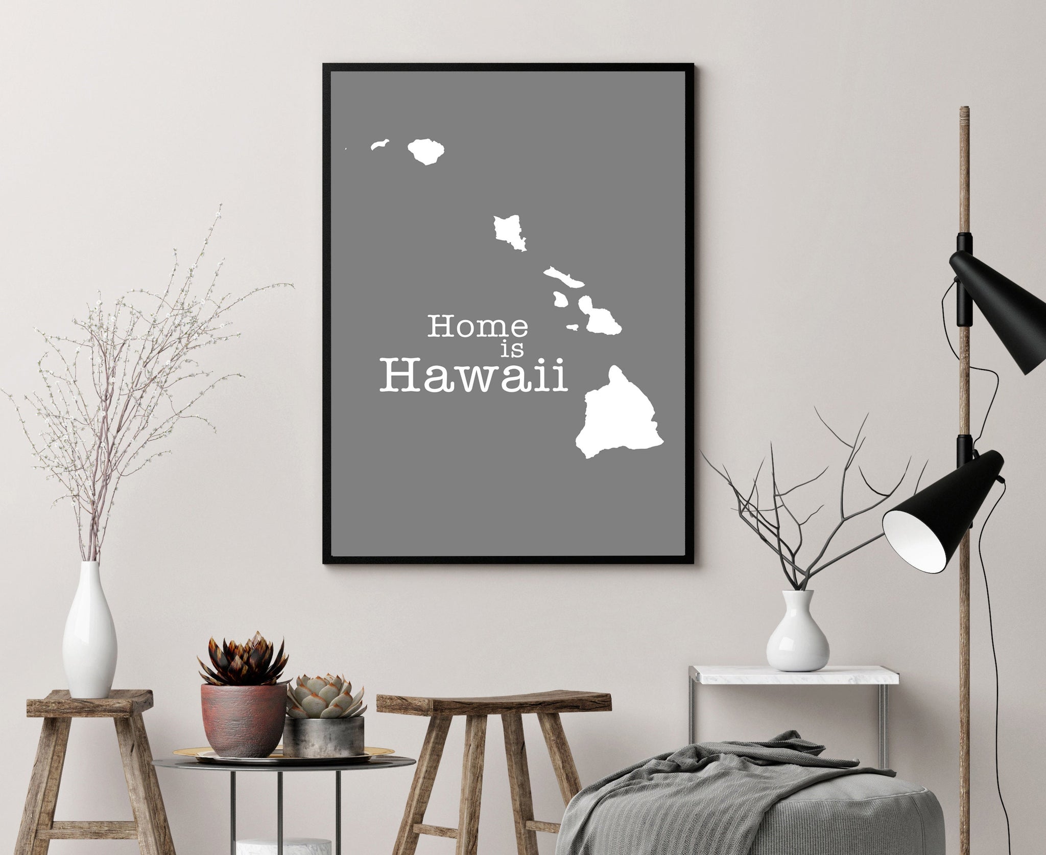 Hawaii Map, Wall Art, Hawaii Map Poster Print, City map wall decor, Hawaii State Poster Print, Office wall decor, Home wall decor, Home gift