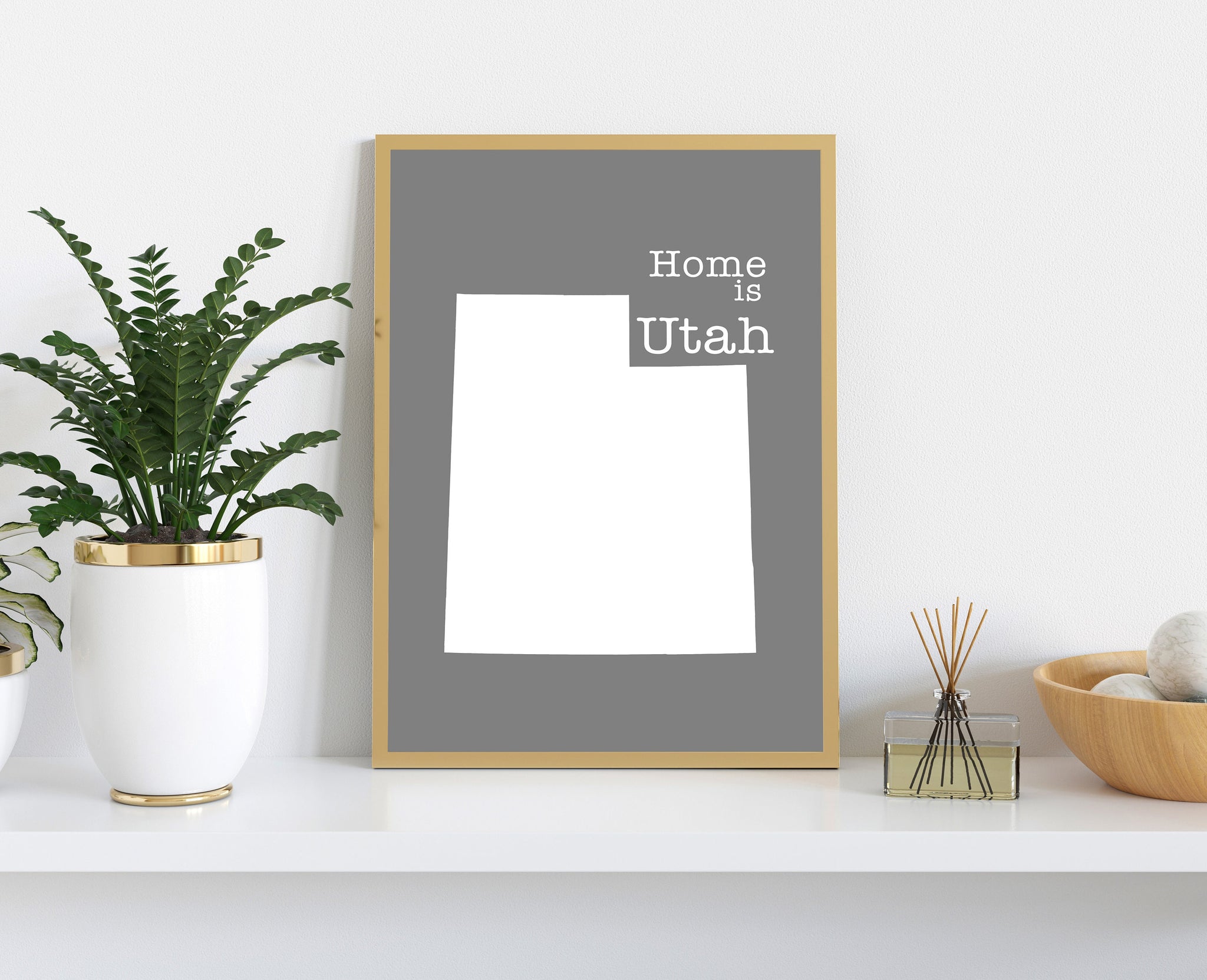 Utah Map Wall Art, Utah Modern Map Poster Print, City map wall decor, Utah State Poster, Family room wall decor, Kids Office room wall art