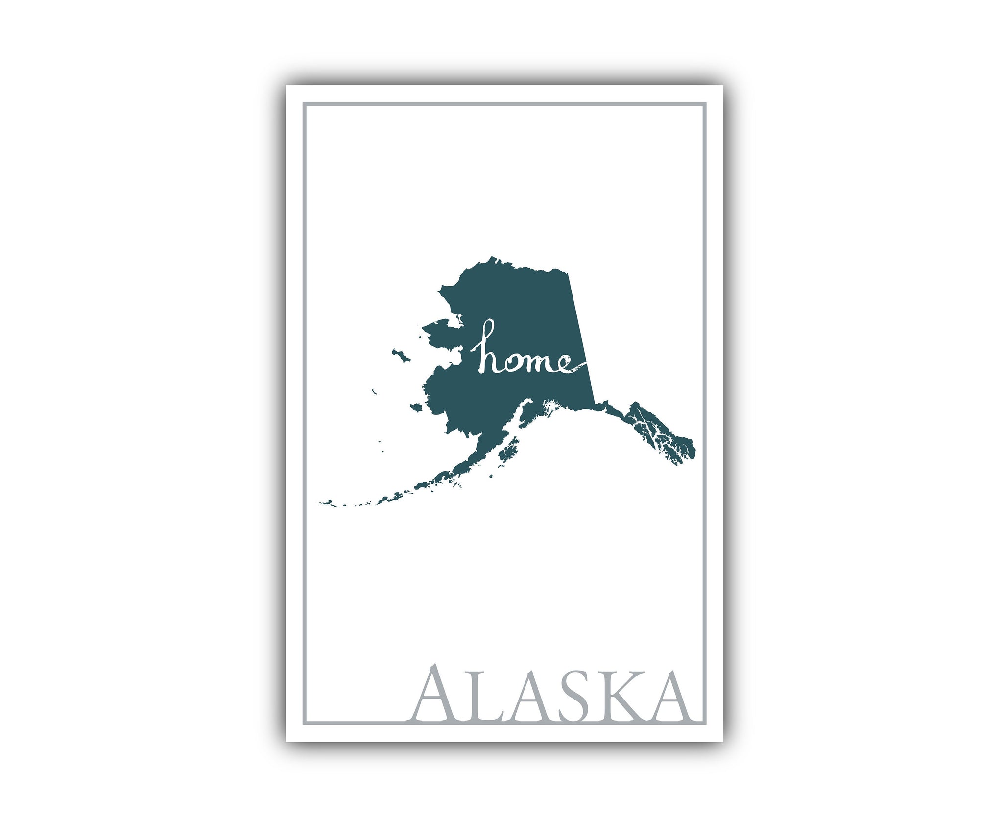 Alaska Map Wall Art, Alaska Modern Map Poster Print, City map wall decor, Alaska Poster Print, State Poster, Office wall decor,Home wall art