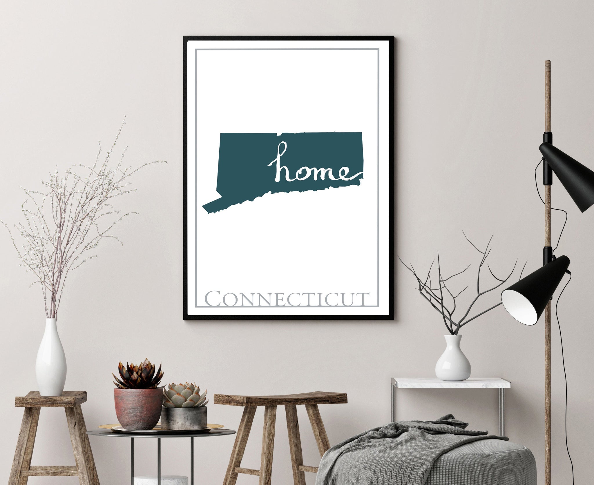 Connecticut Map Wall Art, Connecticut Modern Map Poster, Home Wall Decor, City Map, Connecticut state Poster, Home wall art, Office wall art