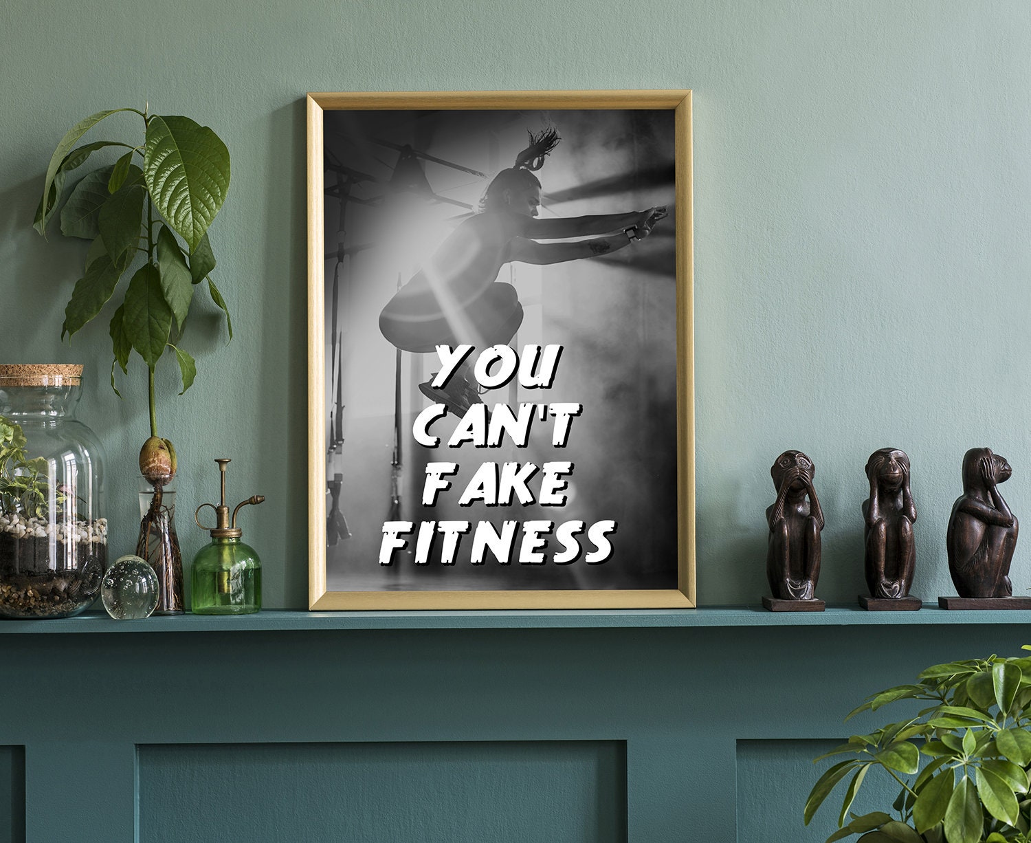 You can't fake fitness, GYM Quotes, Gym Posters, Fitness Quotes, GYM Wall Decor, Home Wall Decor, GYM Prints, Gym wall art, Motivation Art