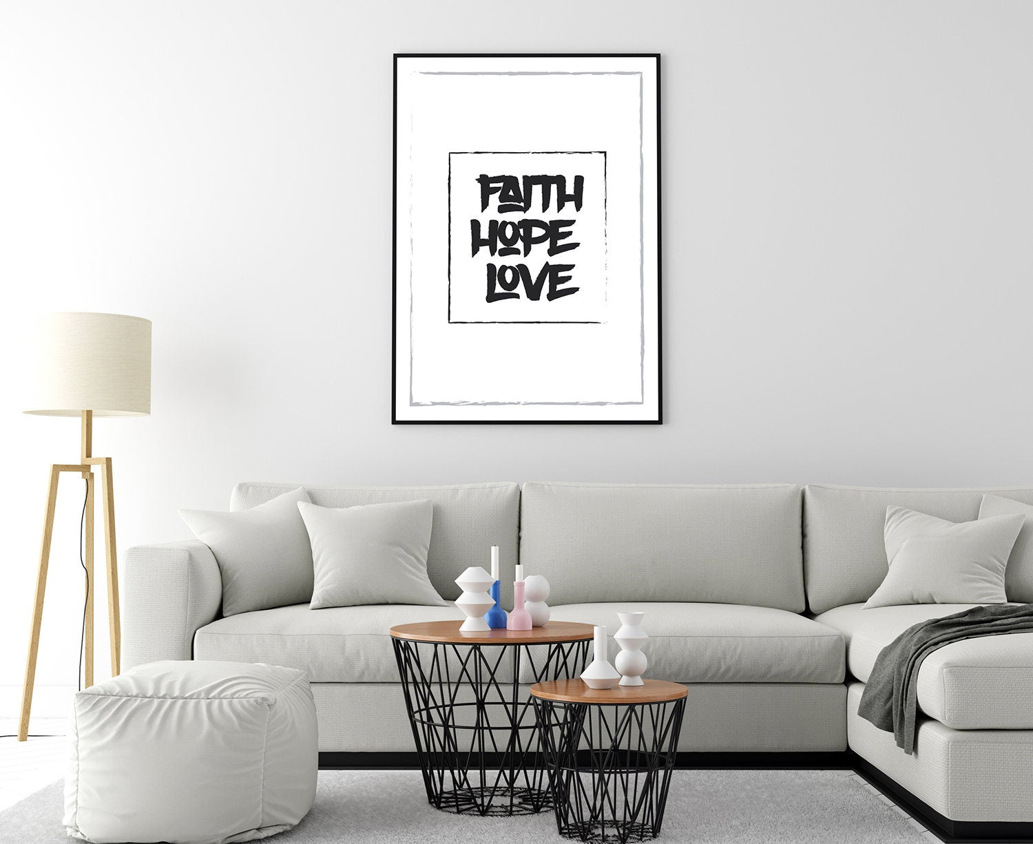 Faith Hope Love,Poster Prints, Modern Poster prints, Home wall Art Prints, Dorm Rooms wall art, Office wall decor, Motivational quotes, Gift