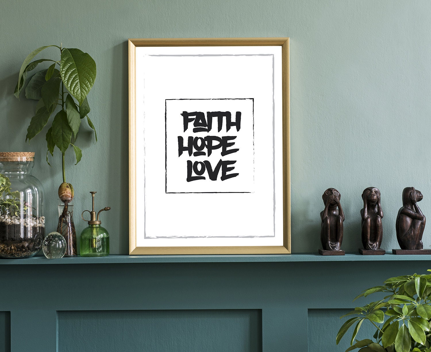 Faith Hope Love,Poster Prints, Modern Poster prints, Home wall Art Prints, Dorm Rooms wall art, Office wall decor, Motivational quotes, Gift