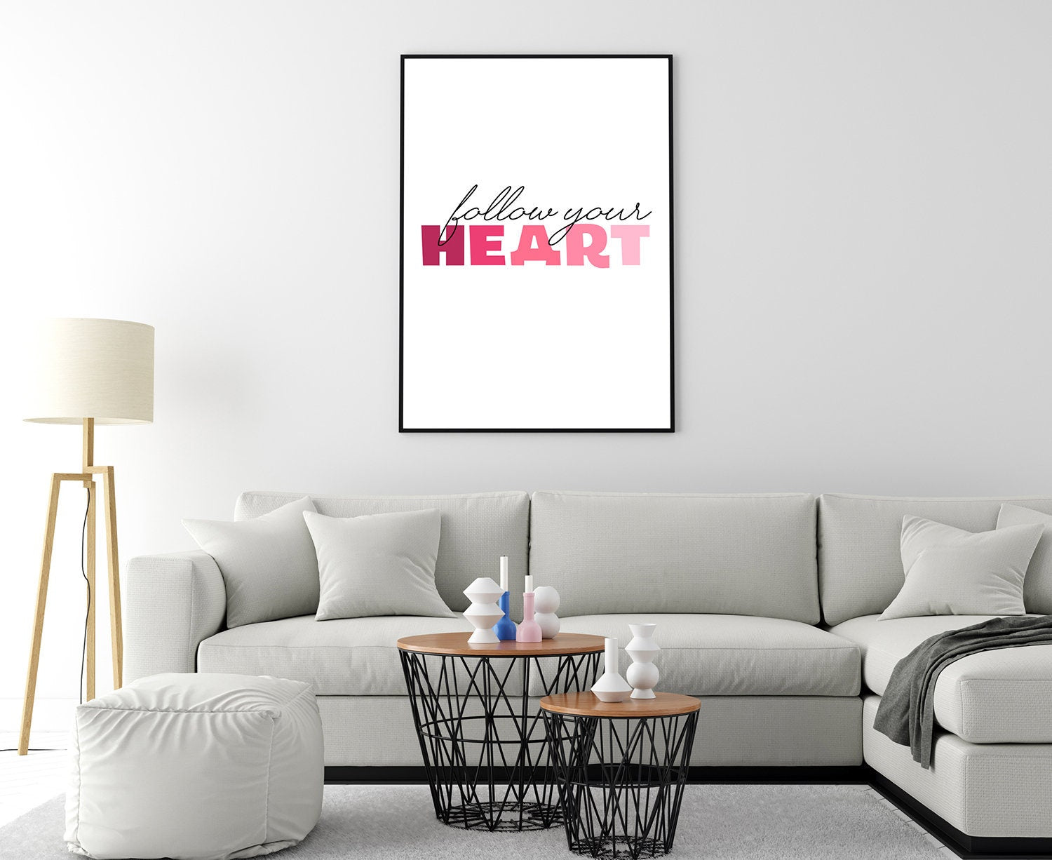 Follow Your heart, Poster Prints,Modern Poster print,Home wall art poster, Dorm Room wall decor, Office wall decor,Motivational quote poster