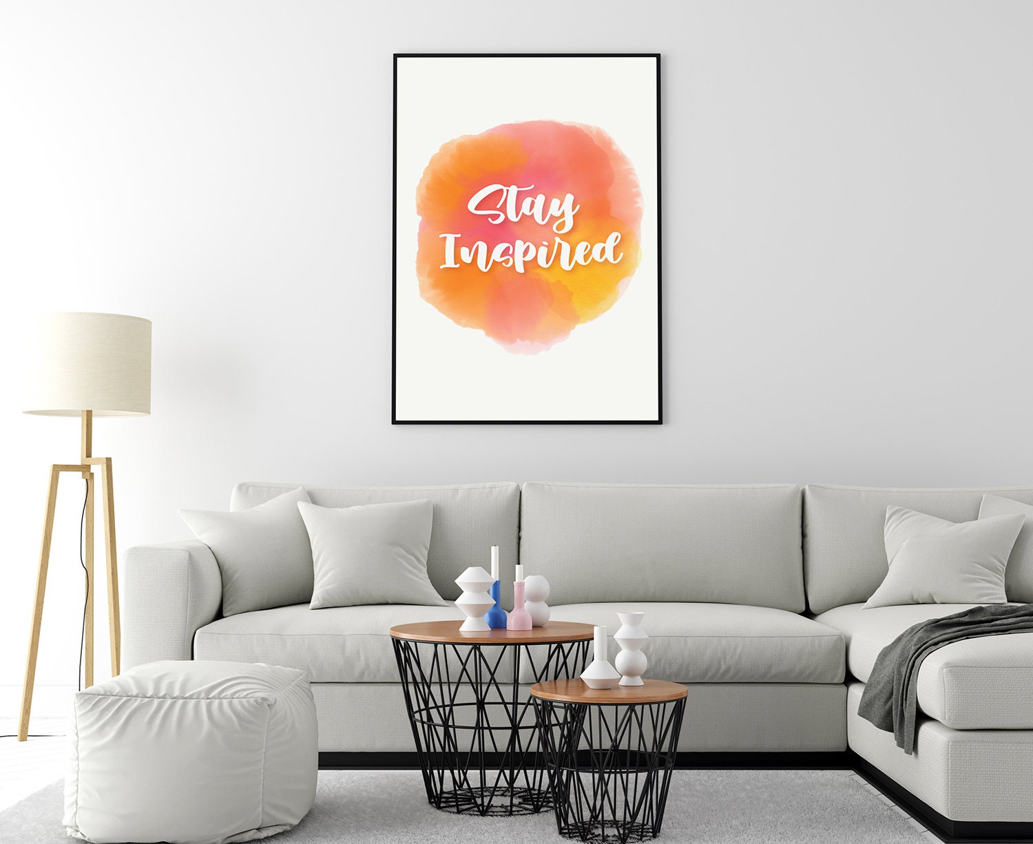 Stay Inspired, Poster Prints, Modern Poster print, Home wall art poster, Dorm Room wall decor, Office wall decor, Motivational quote poster