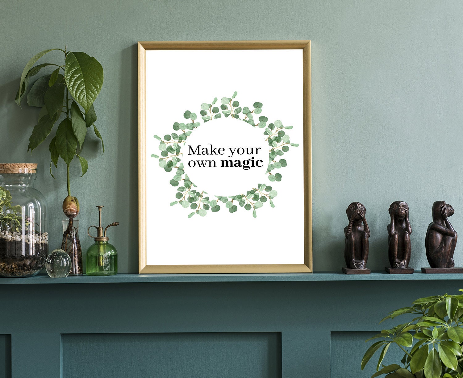 Make Your Own Magic, Poster Prints, Modern Poster print, Wall art poster, Dorm Room wall decor, Office wall decor, Motivational quote poster