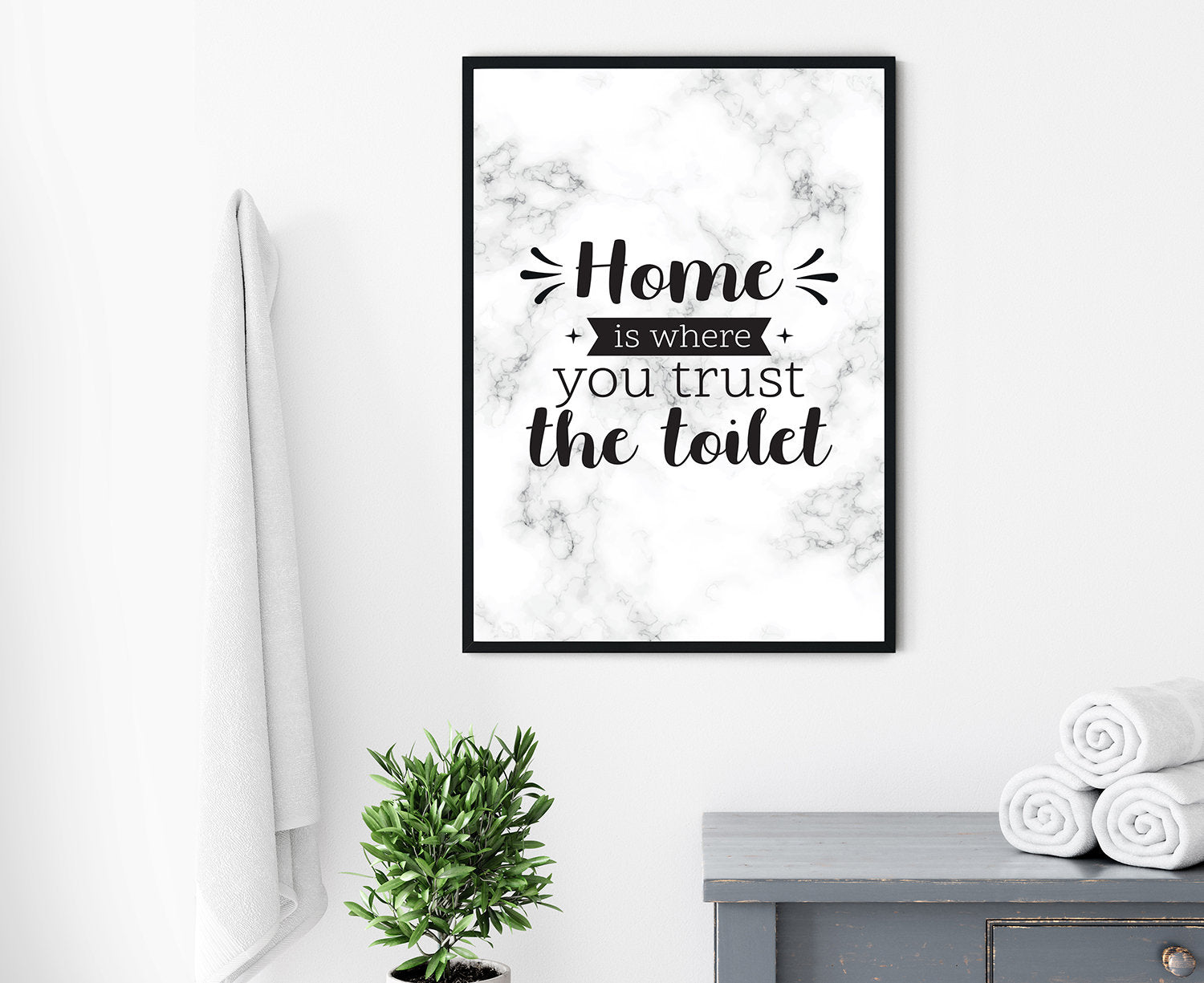 Home is where you trust toilet,Restroom wall decor, Bathroom wall decor, Poster print, Bathroom wall art, Quote print, Home decor wall art