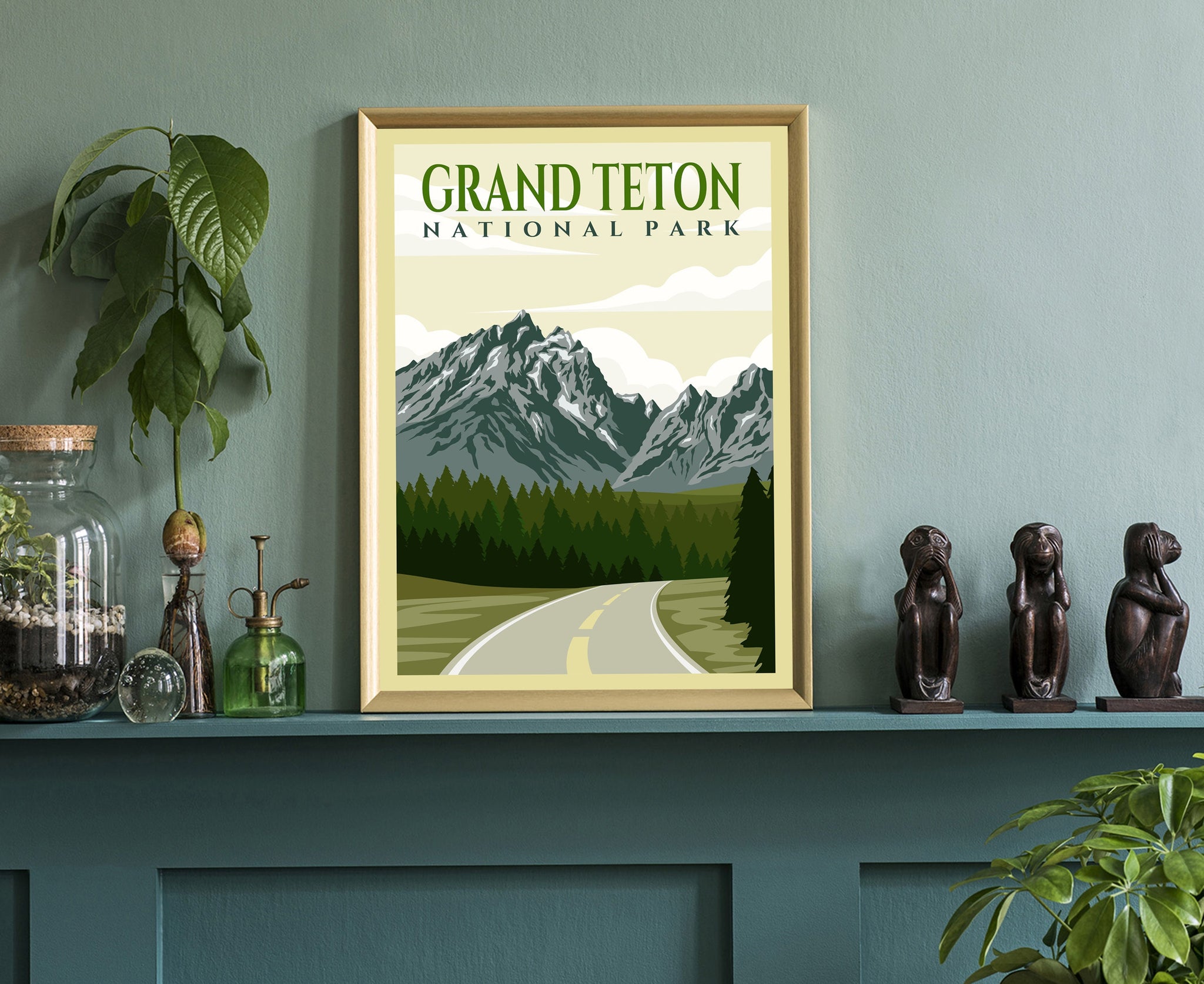 Grand Canyon National Park, Travel Poster Print, Arizona National Park, Arizona Retro Travel Poster, National park in Arizona, Birthday Gift