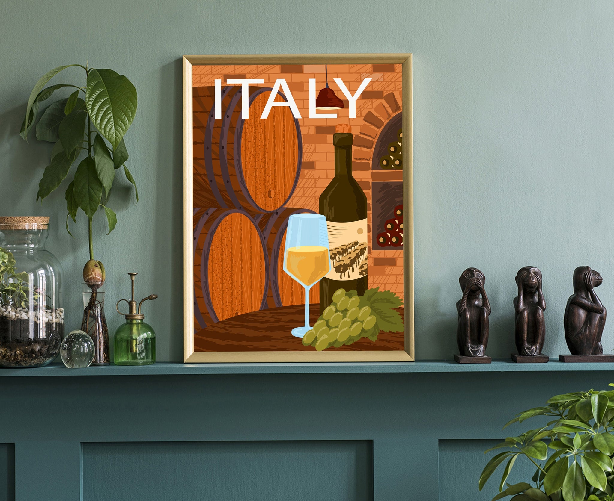 ITALY travel poster, Italy cityscape poster, Italy landmark poster wall art, Home wall art, Office wall decorations, Gift for housewarming