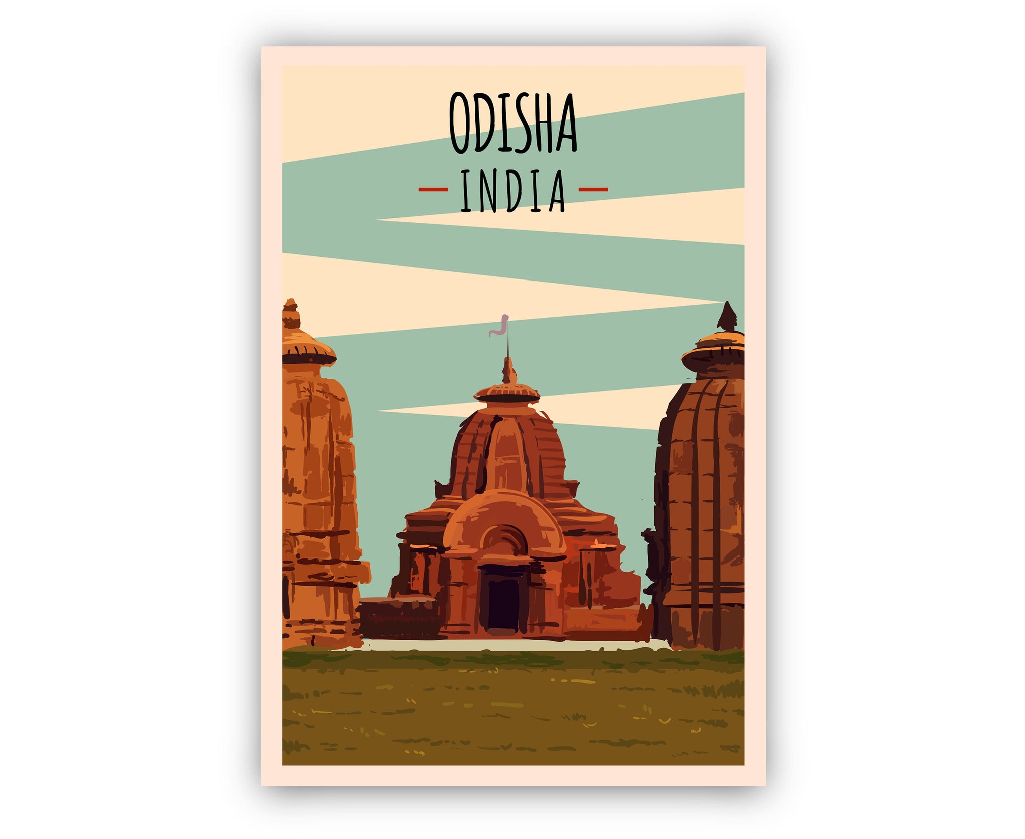 INDIA ODISHA travel poster, India cityscape poster, India landmark poster wall art, Home wall art, Office wall Decoration, Gift for wife