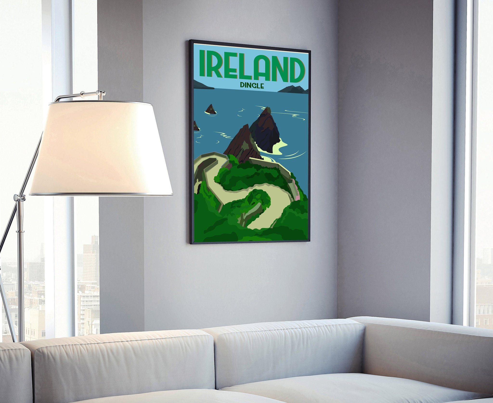 IRELAND POSTER, Ireland Travel Poster Wall Art, Ireland Cityscape and Landmark Poster, Home Wall Art, Office Wall Decor