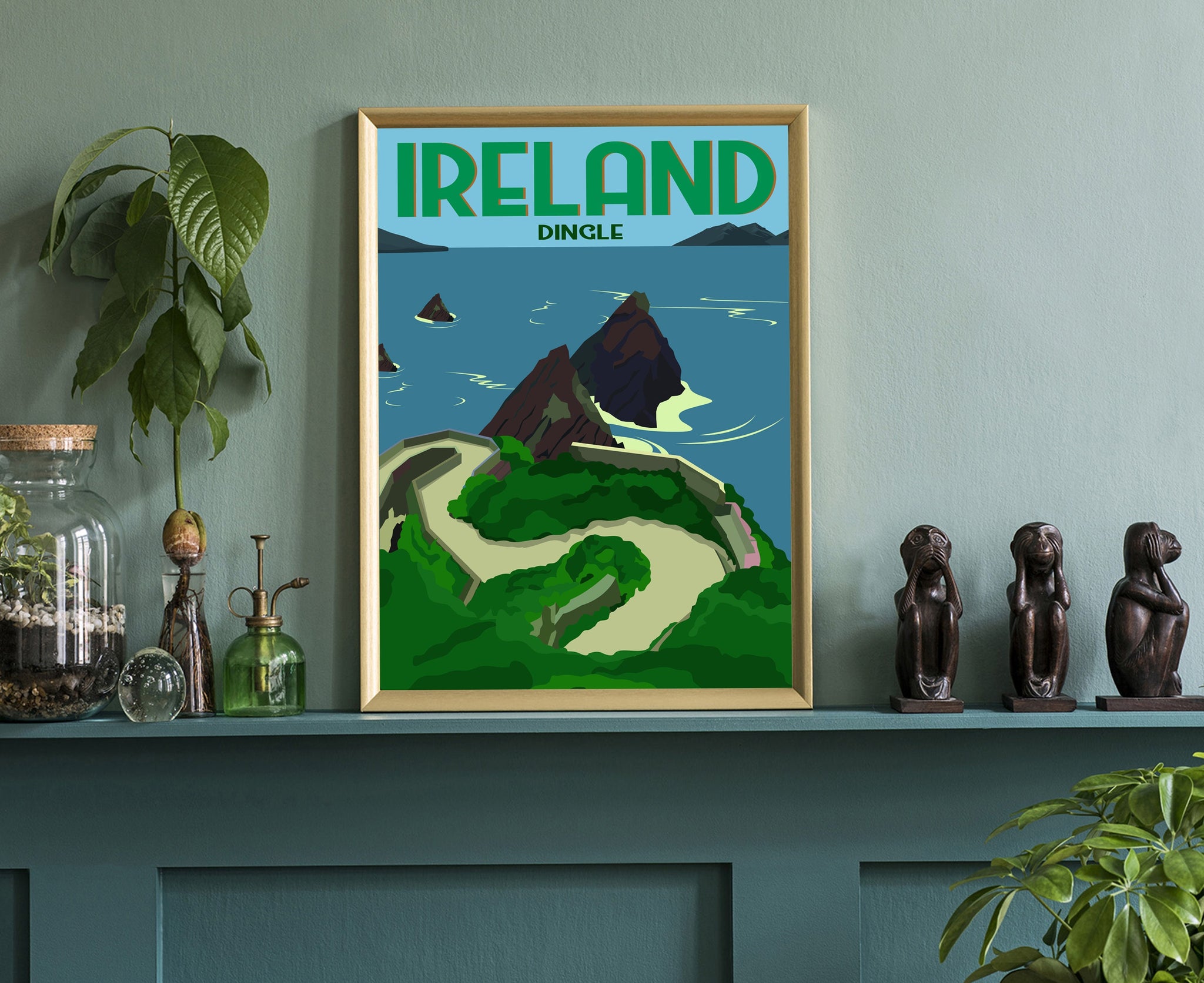 IRELAND POSTER, Ireland Travel Poster Wall Art, Ireland Cityscape and Landmark Poster, Home Wall Art, Office Wall Decor