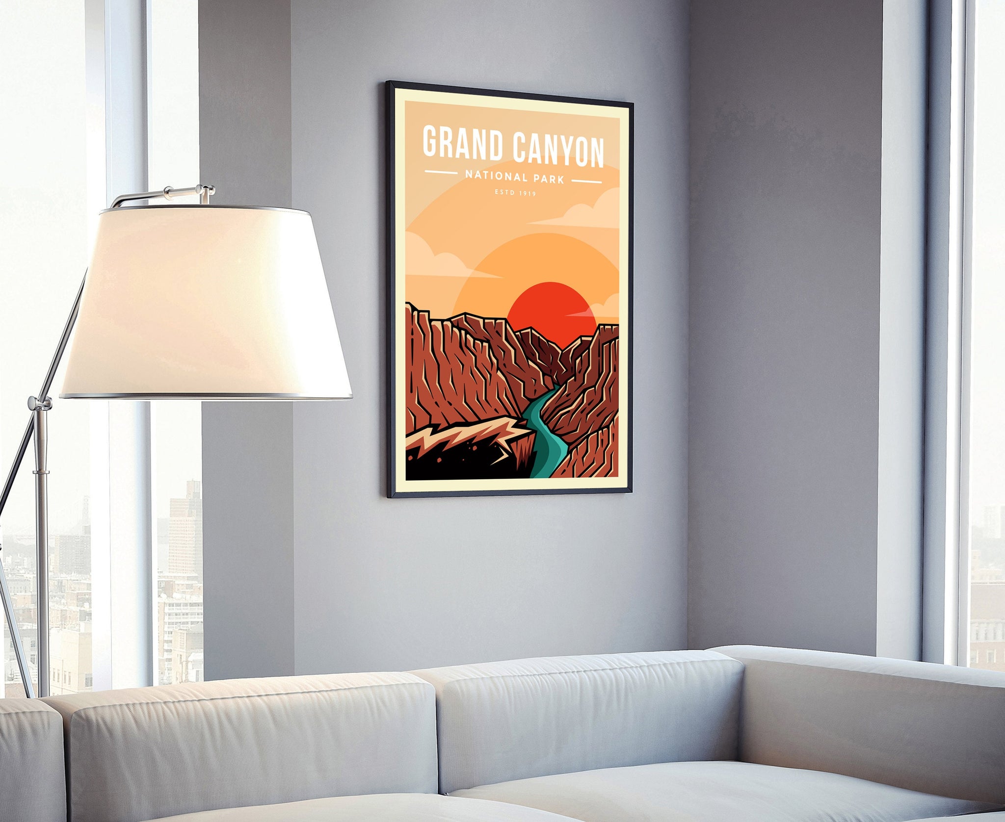 Grand Canyon National Park, Travel poster print, Arizona National Park, Arizona retro travel poster, National park in Arizona, Birthday Gift