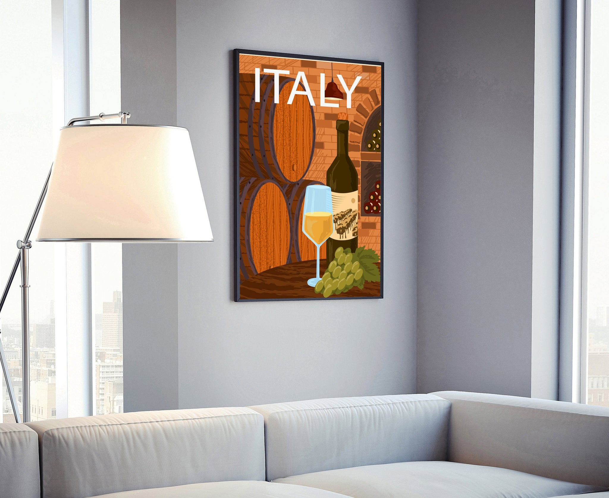 ITALY travel poster, Italy cityscape poster, Italy landmark poster wall art, Home wall art, Office wall decorations, Gift for housewarming