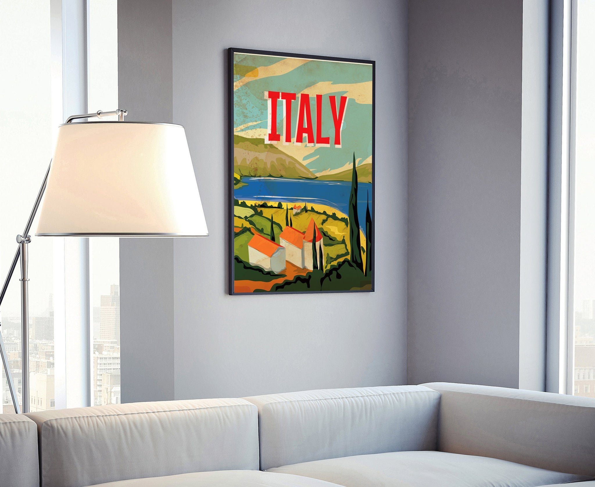 ITALY travel poster, Italy cityscape and landmark poster wall Art, Home wall art, Office wall decoration, Housewarming gifts, poster print