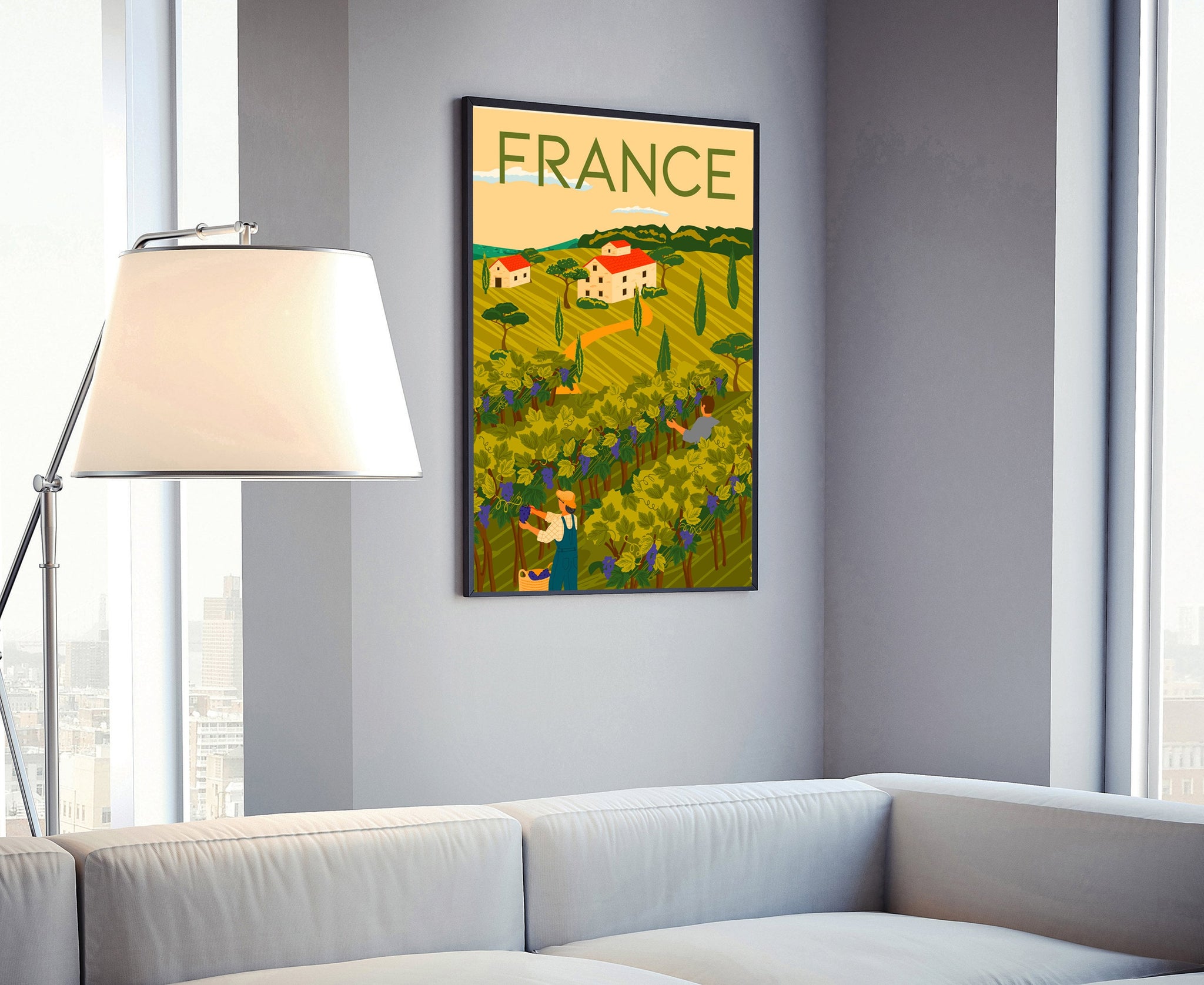 FRANCE Travel Poster, FRANCE Garden Cityscape and Landmark Poster Wall Art, Home Wall Art, Office Wall Decor