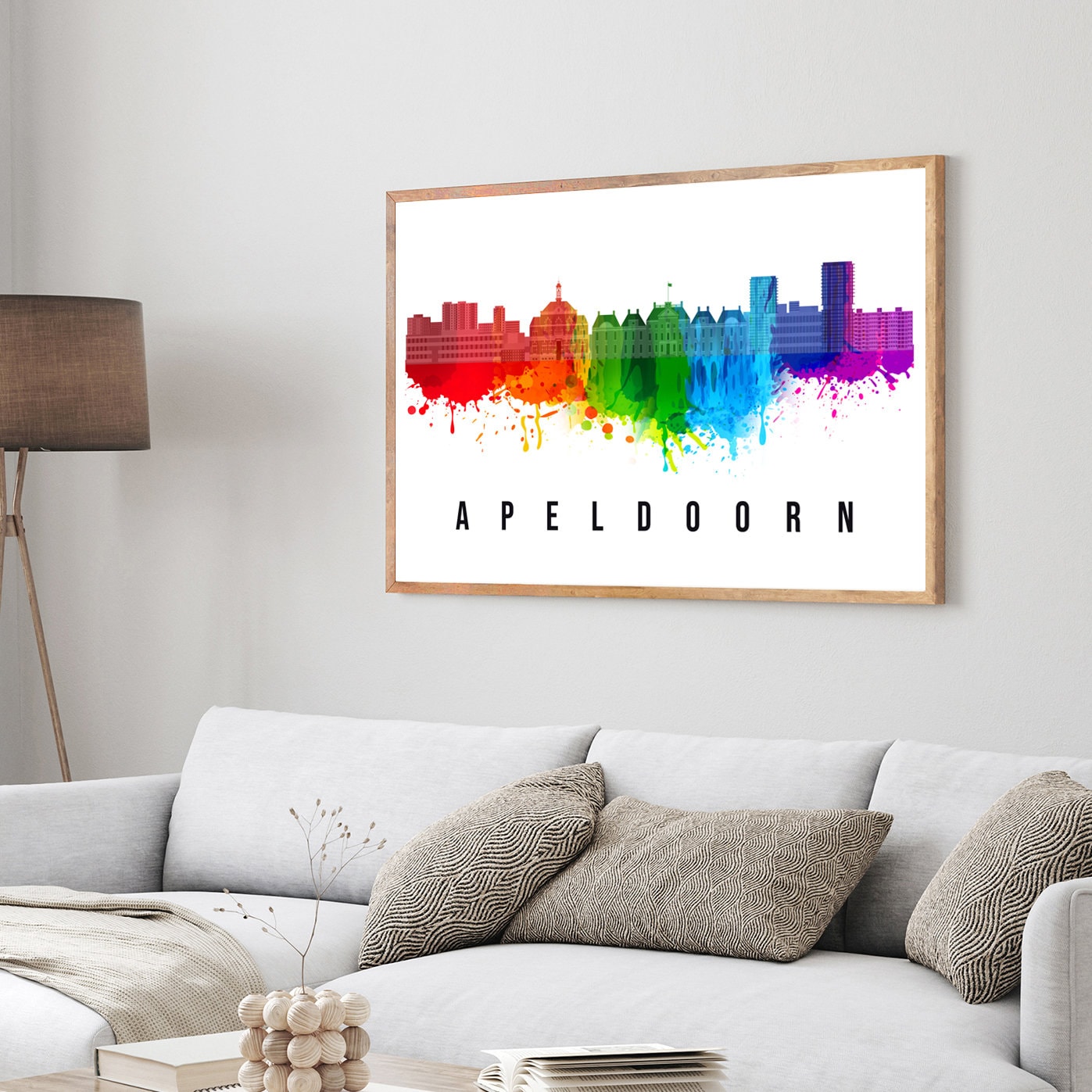 Apeldoorn Netherland Poster, Skyline poster cityscape poster, Netherland Landmark City Illustration poster, Home wall art, Office wall art