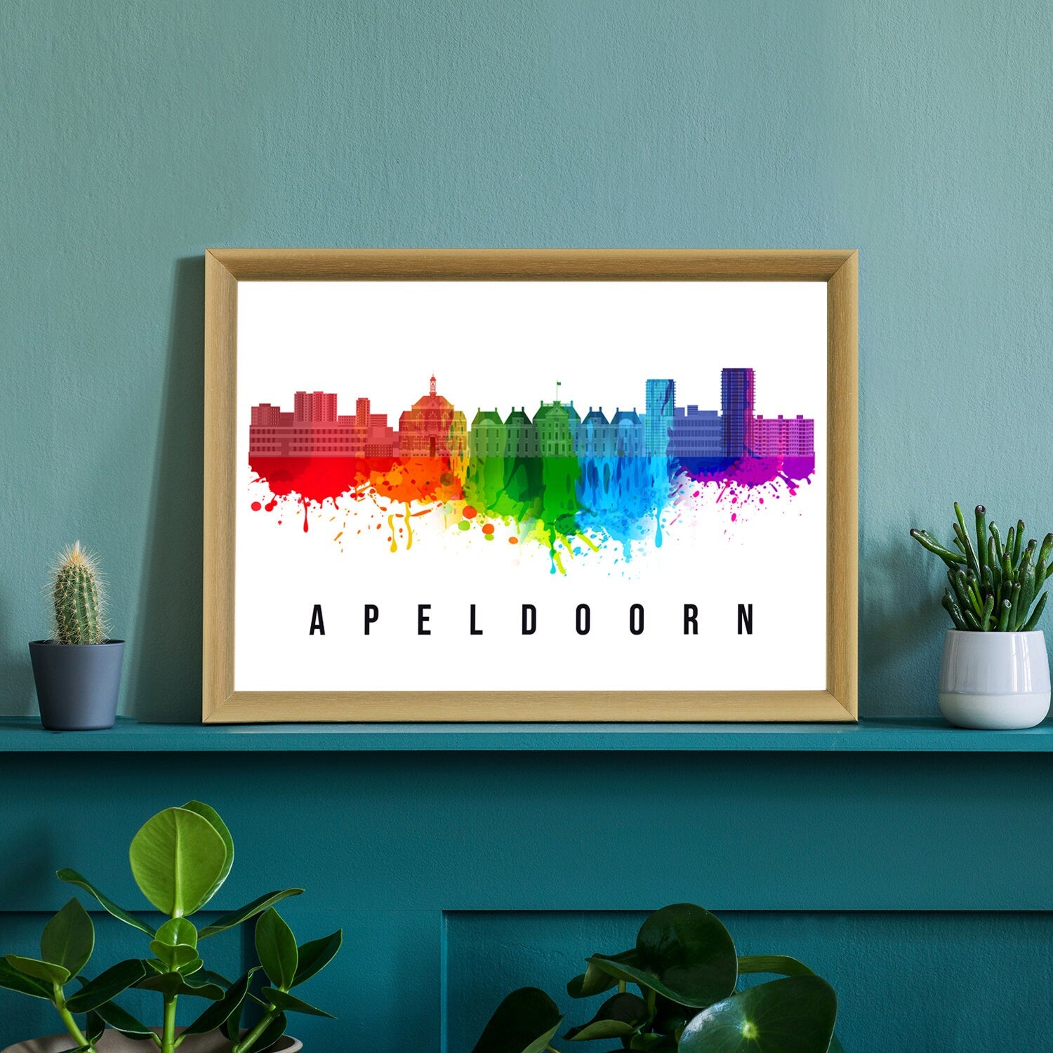 Apeldoorn Netherland Poster, Skyline poster cityscape poster, Netherland Landmark City Illustration poster, Home wall art, Office wall art