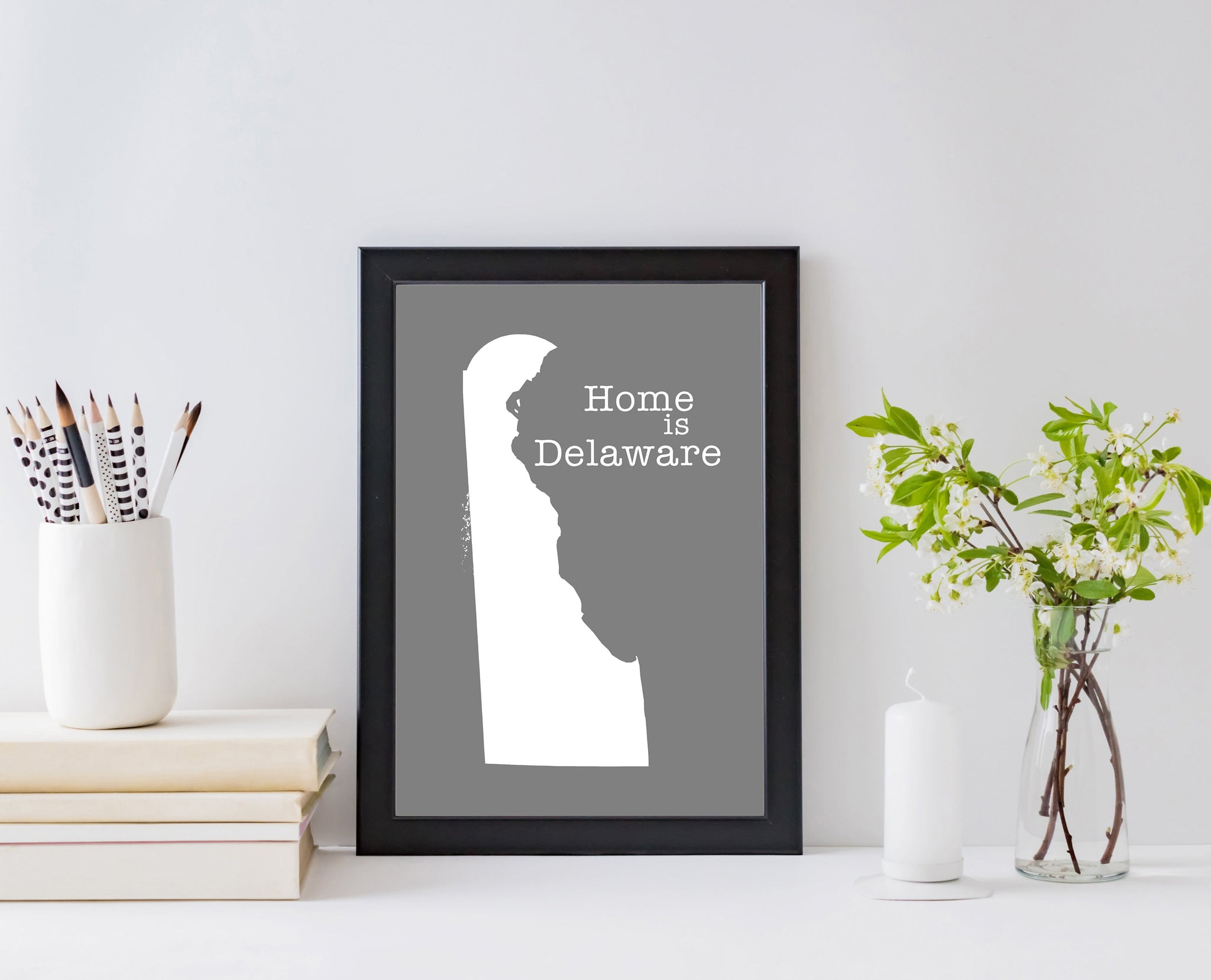 Delaware Map Wall Art, Delaware City Map, Poster Print, State Posters, Home wall decor, Office wall decor, Home gifts, Kids room wall art