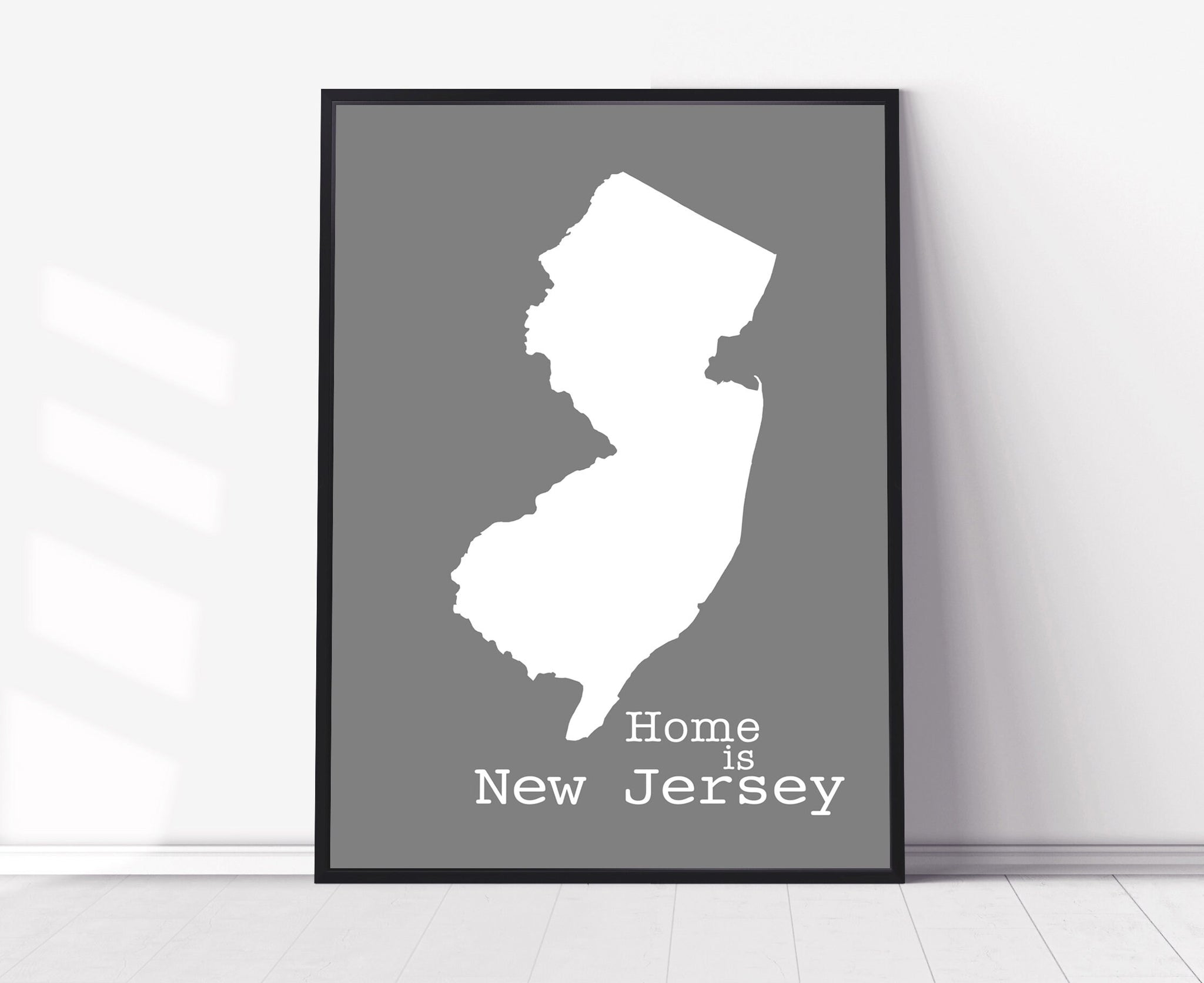 New Jersey Map Wall Art, New Jersey Modern Map Poster Print, City map wall decor, New Jersey State Poster, Family room wall decor,Office art