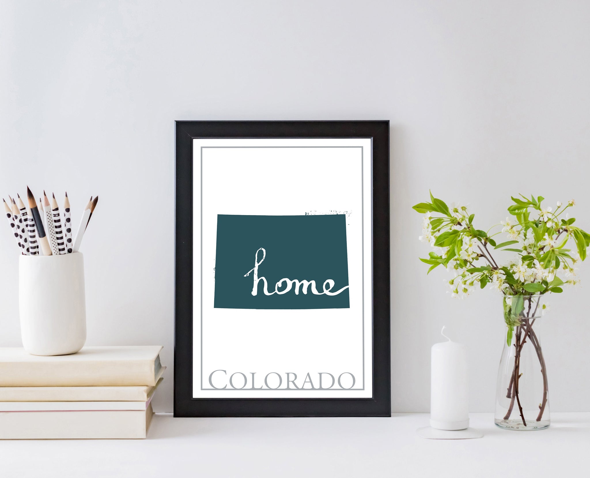 Colorado Modern Map Poster Print