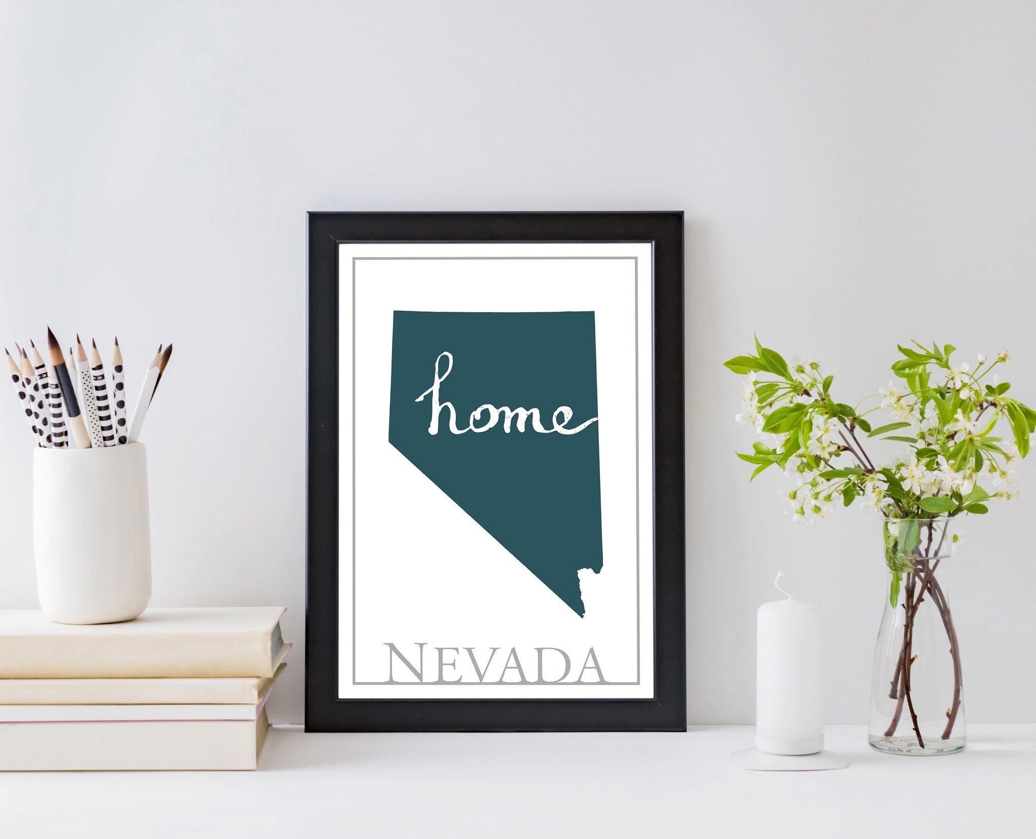 Nevada Modern Map Print