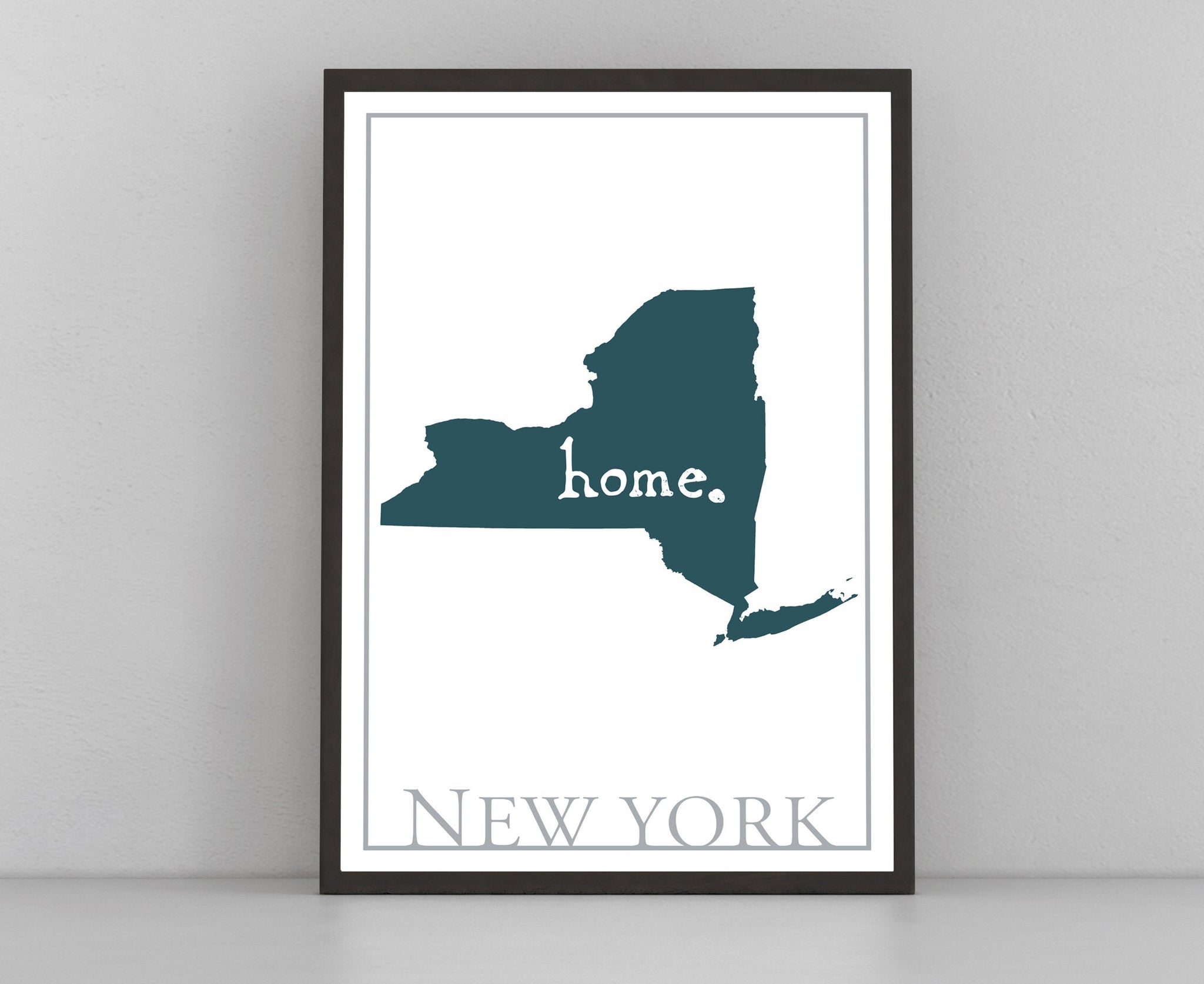 New York map wall art, New York minimalist poster print, States wall art, New York City poster print, New York State poster, Home wall decor