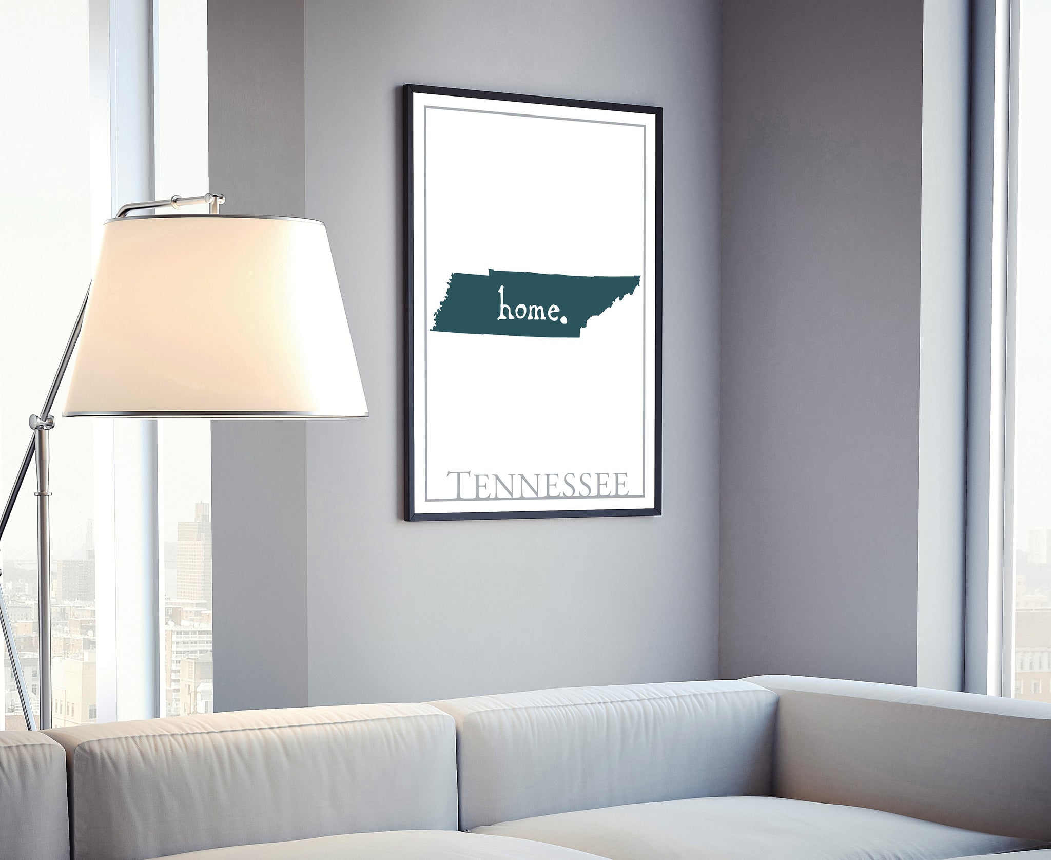 Tennessee Modern Map Poster Print