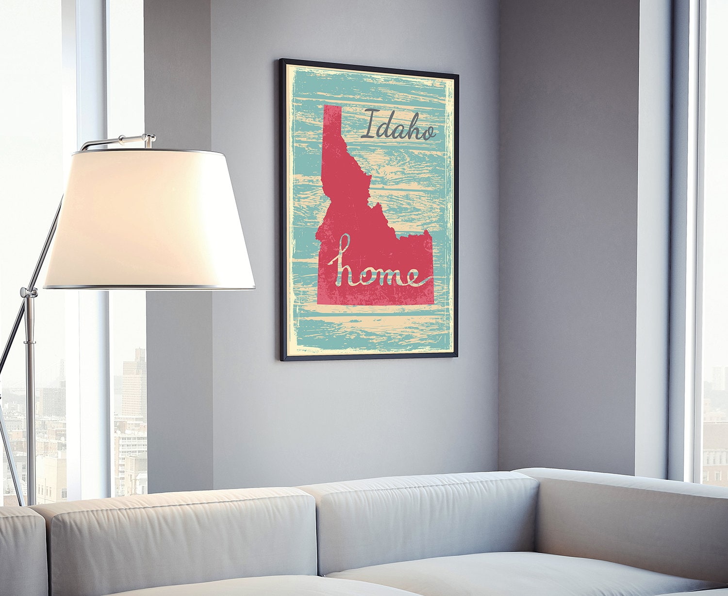 Retro Style Travel Poster, Idaho Vintage State Map Poster Printing, Home Wall Art, Office Wall  Decor, Poster Prints, Idaho State Map Poster