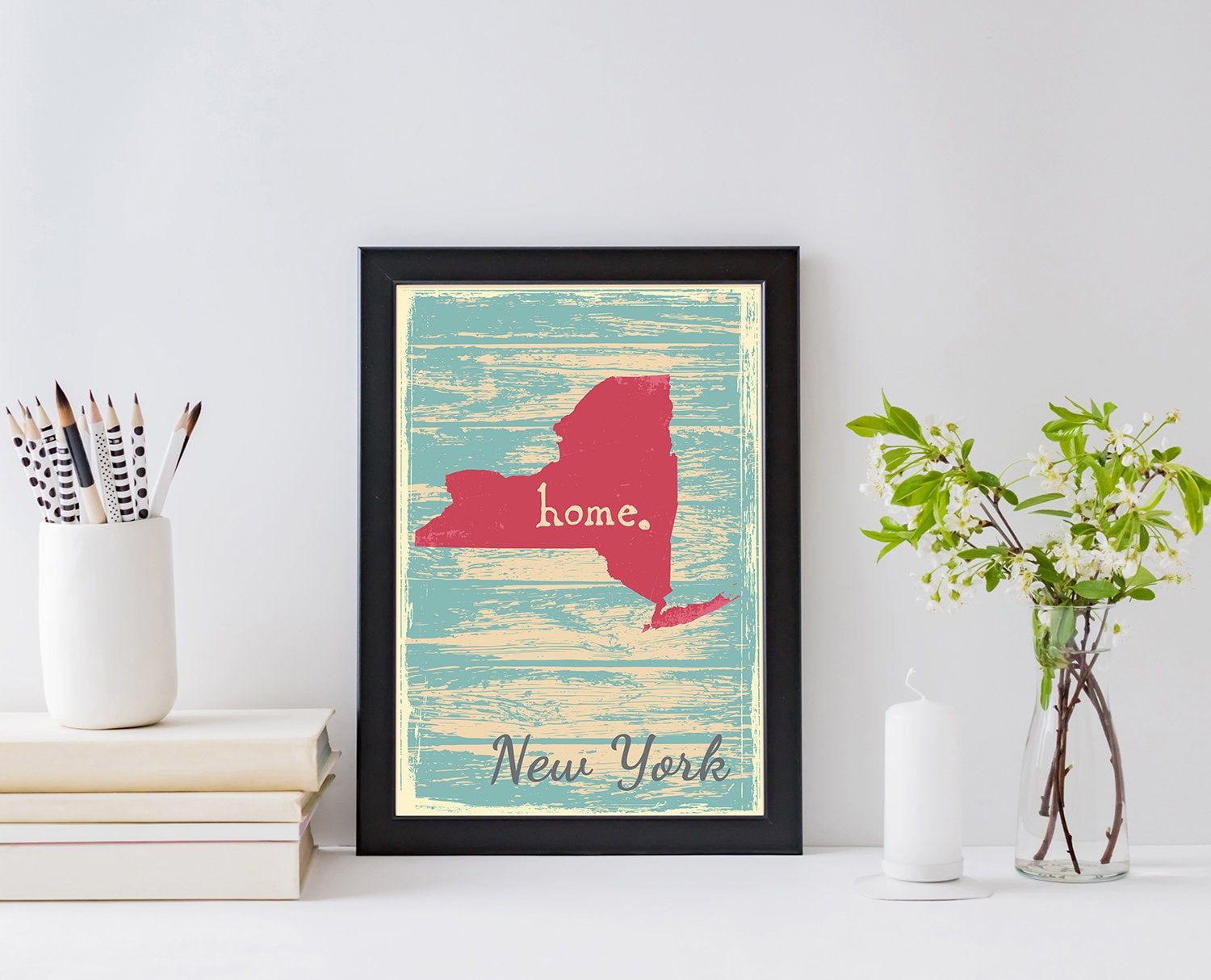 Retro Style Travel Poster, New York Vintage State Poster Printing, Home Wall Art, Office Wall  Decor, Poster Prints, New York State Poster