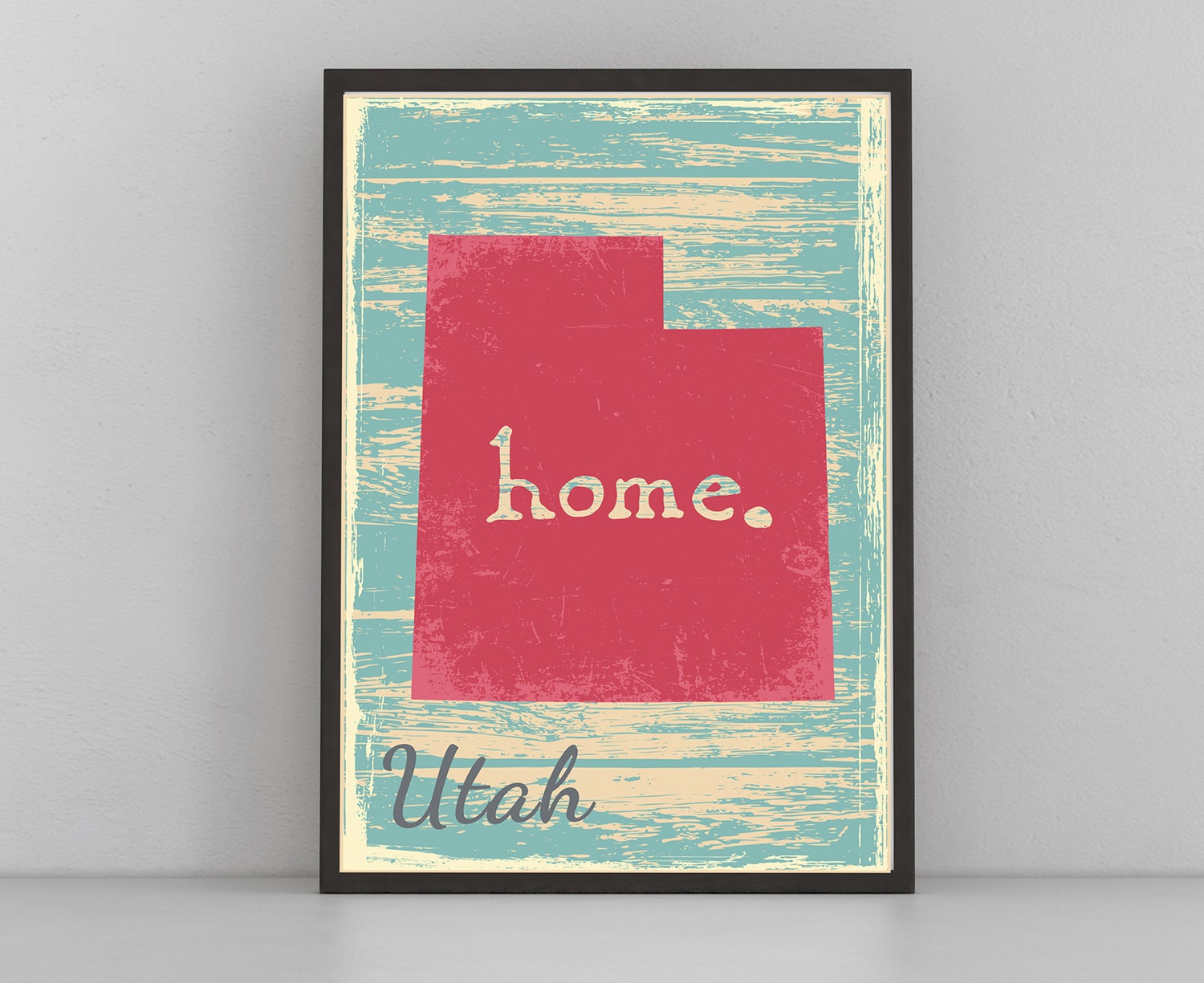 Retro Style Travel Poster, Utah Vintage State Map Poster Printing, Home Wall Art, Office Wall  Decor, Poster Printing, Utah State Map Poster