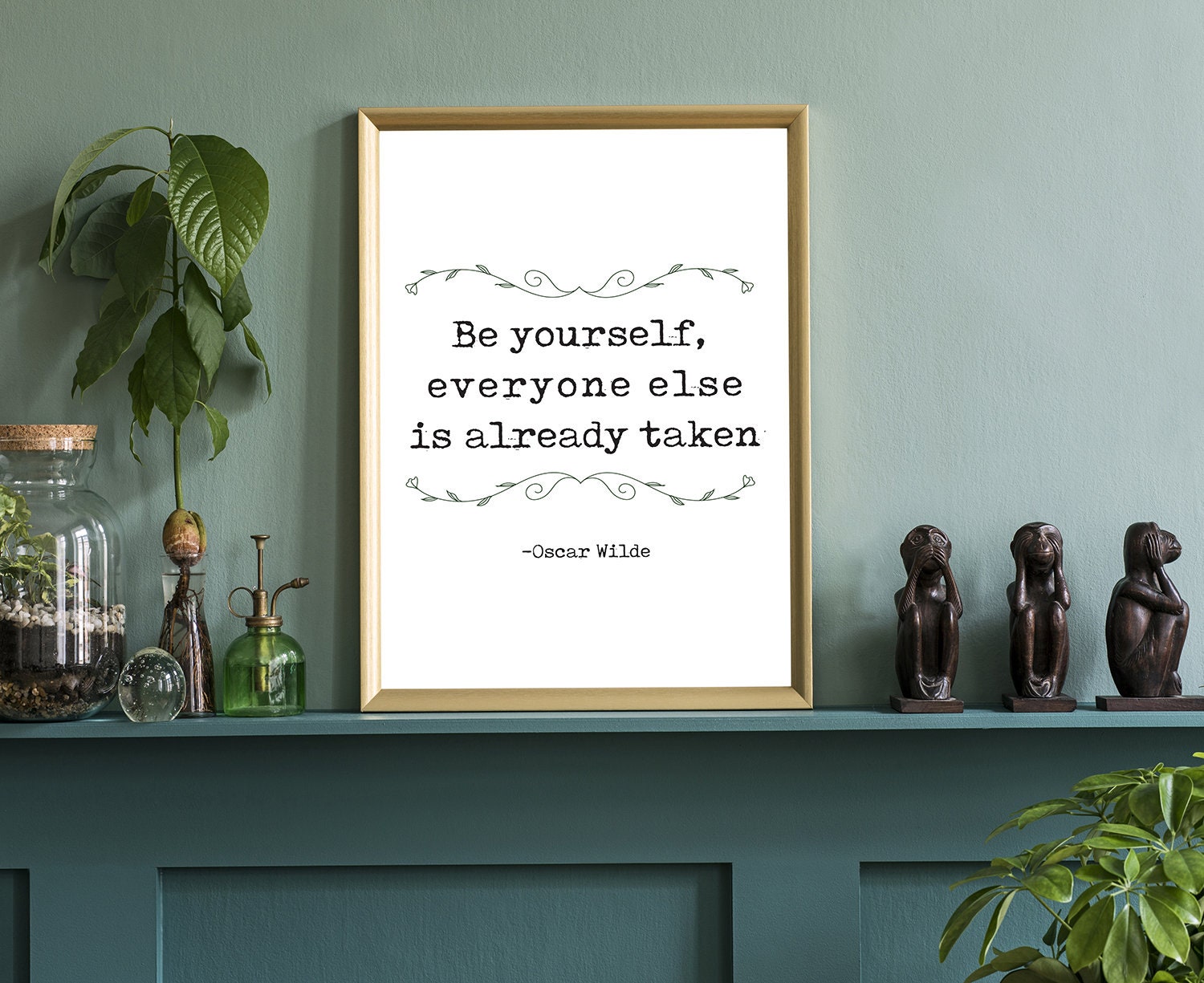 Be Yourself Everyone.., Oscar Wilde quote poster print, Home wall decor, Motivational quotes, Poster prints, Kids wall decoration, Home gift