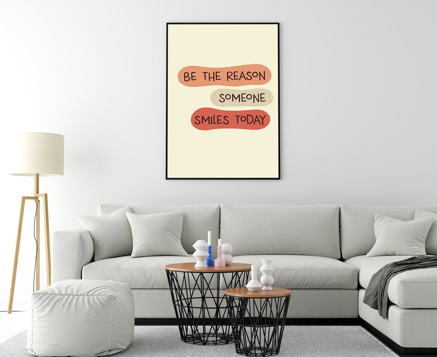 Be the reason someone smiles today, Quotes Poster Print