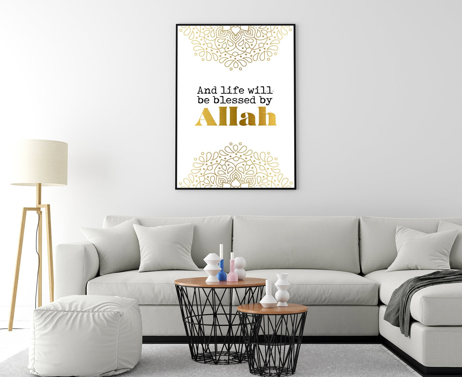 And Life will be blessed by Allah, Quotes Poster Print