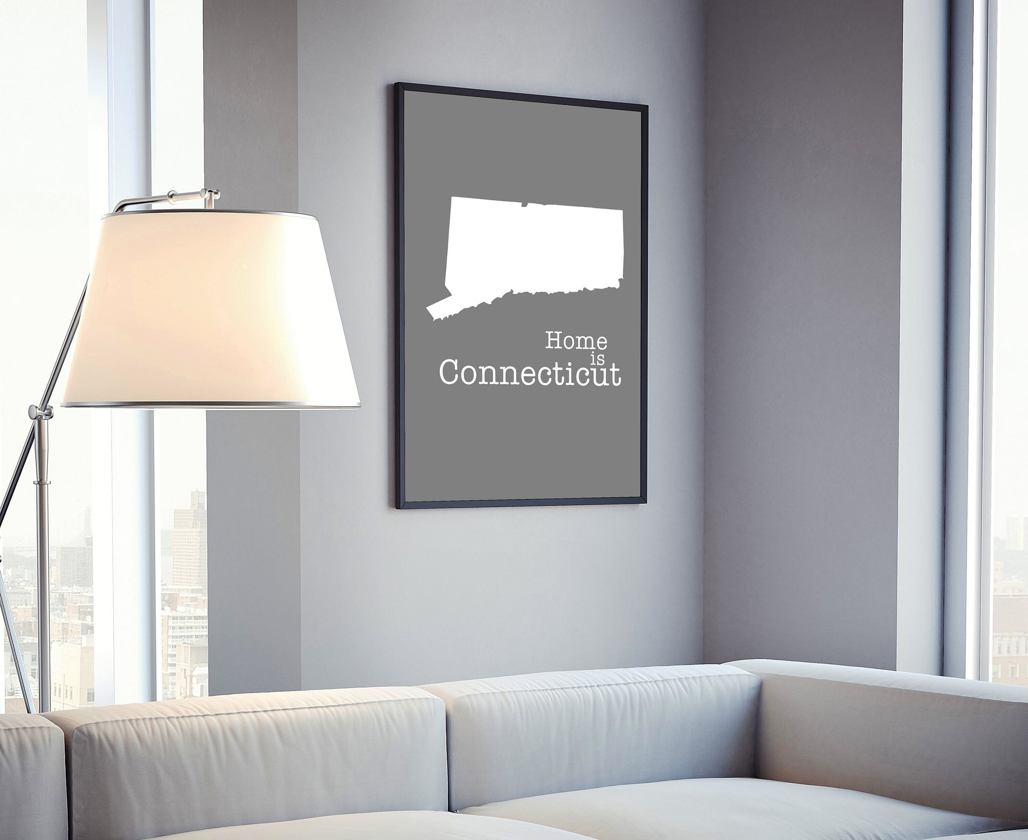 Connecticut Map Wall Art, Connecticut Map Wall Decor, City Map Poster Print, Connecticut State Poster, Home wall decor, Office wall decor