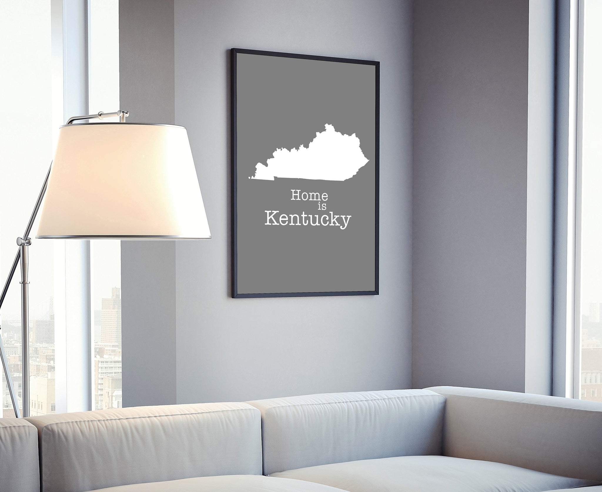 Kentucky Map Wall Art, Kentucky Modern Map Poster Print, City map wall decor, Kentucky State Poster, Home wall art, Room art, Library decor