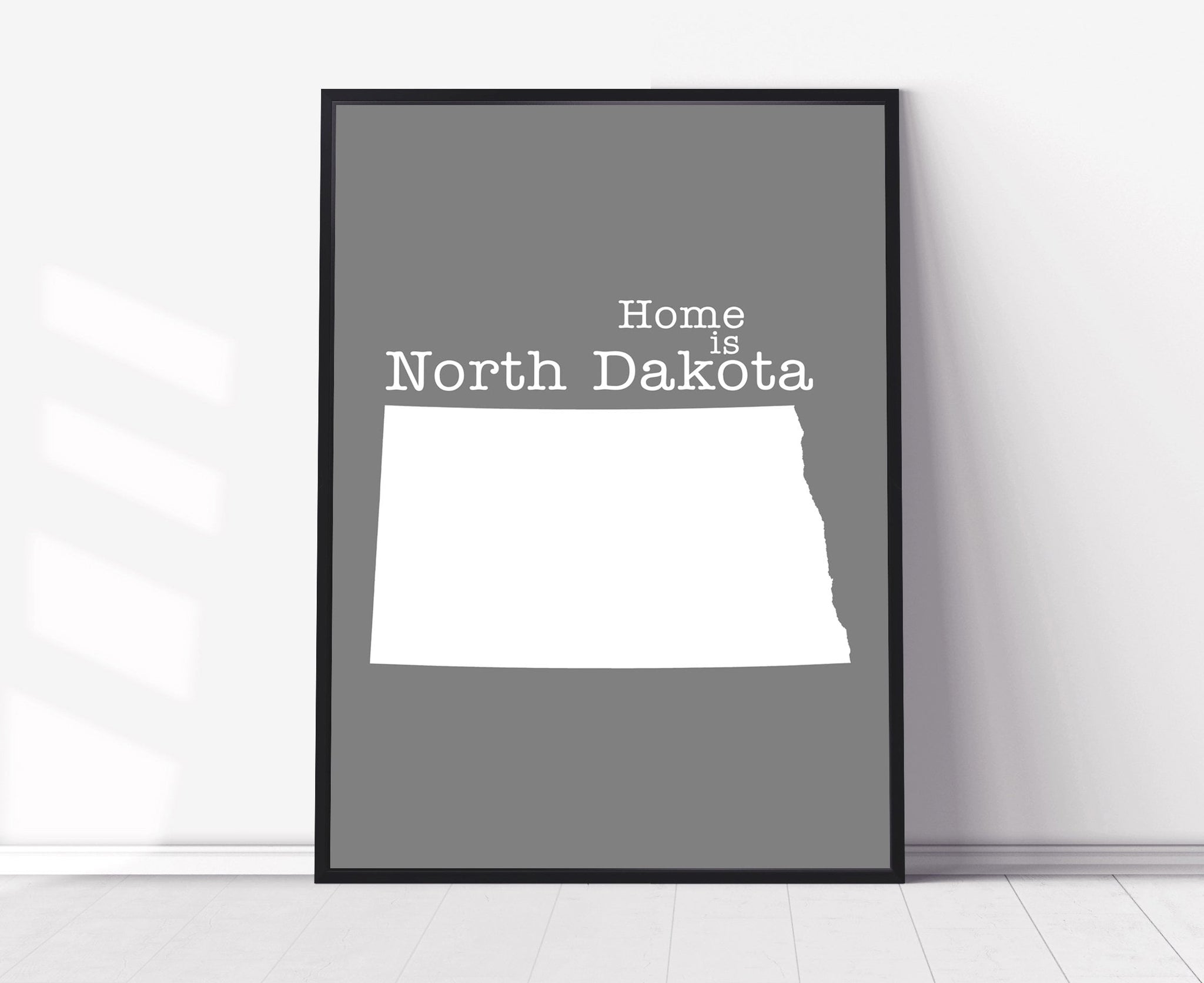 North Dakota Map Wall Art, North Dakota Modern Map Poster Print, City map wall decor, North Dakota State Poster, Family room wall decor
