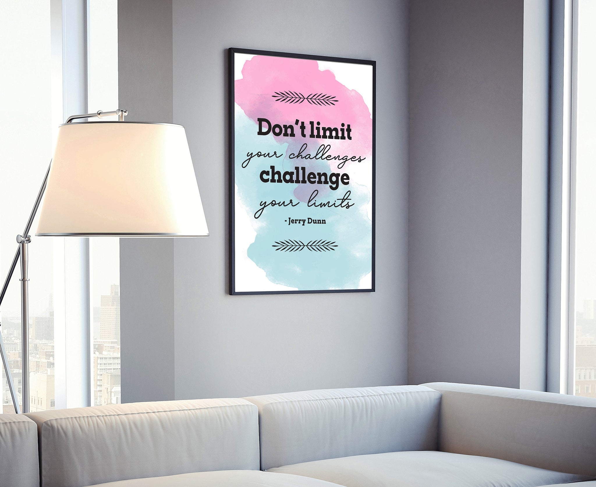 Don't limit your challenges.., Poster Prints, Home wall Arts, Dorm Rooms wall art, Office wall decor, Motivational quotes, Home gifts, Quote