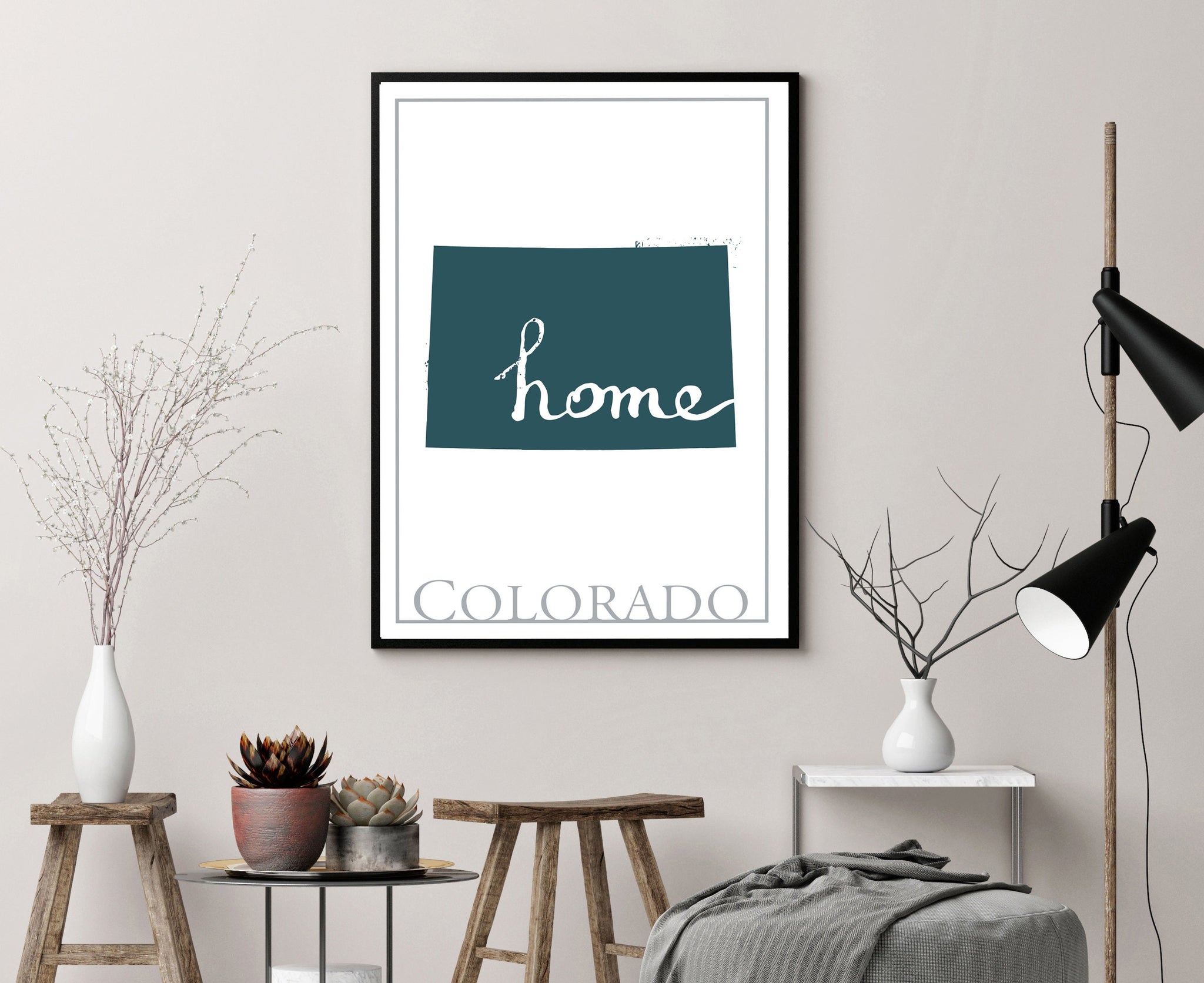 Colorado Modern Map Poster Print