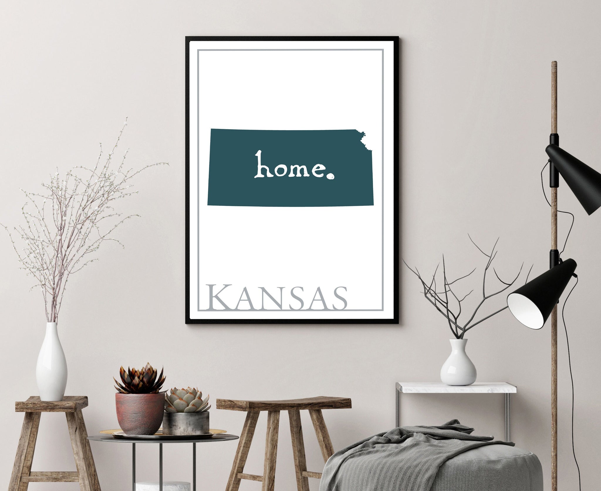 Kansas Map Wall Art, Kansas Modern Map Poster Print, Home Wall  Decor, City Map, Kansas City Poster Print, Kansas State Poster,Home wall art