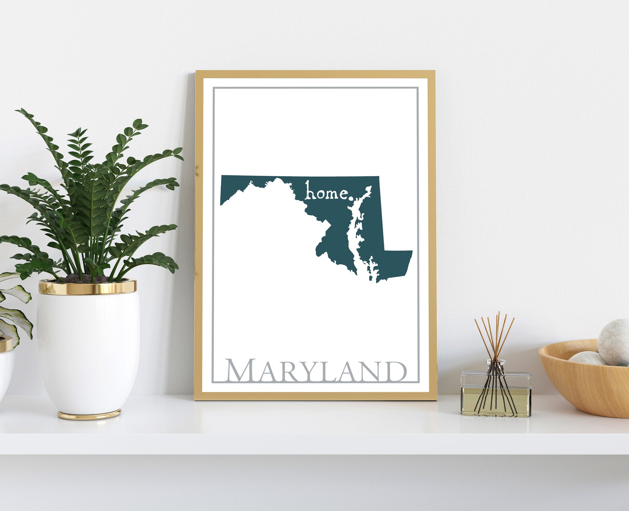 Maryland Map Wall Art, Maryland Modern Map Print, City map wall decor, Maryland  City Poster Print, Maryland State Poster, Home wall decor