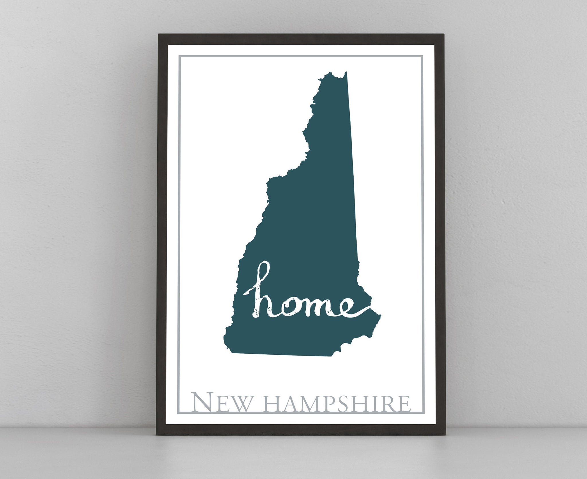 New Hampshire Modern Map Print