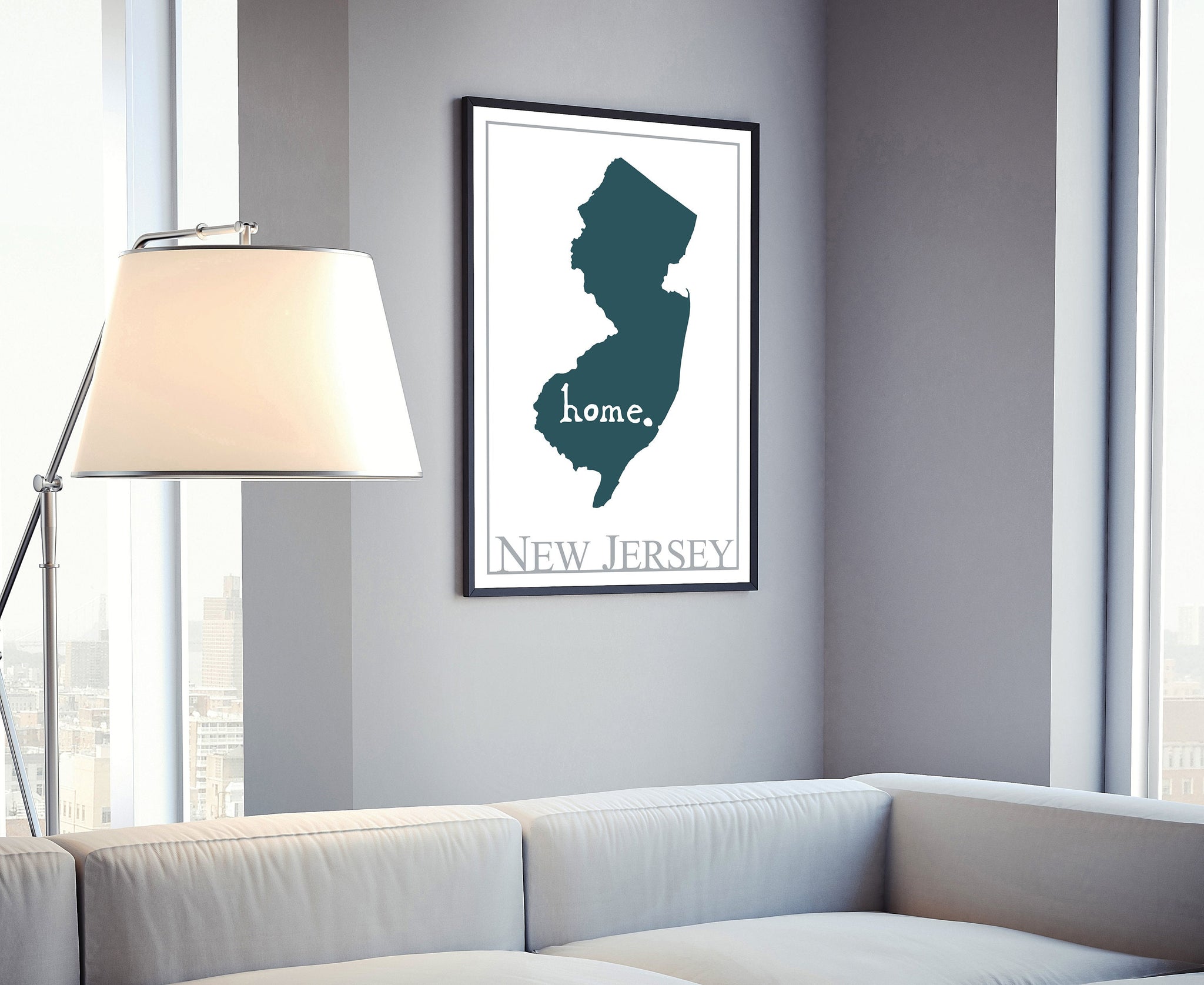 New Jersey Modern Map Print