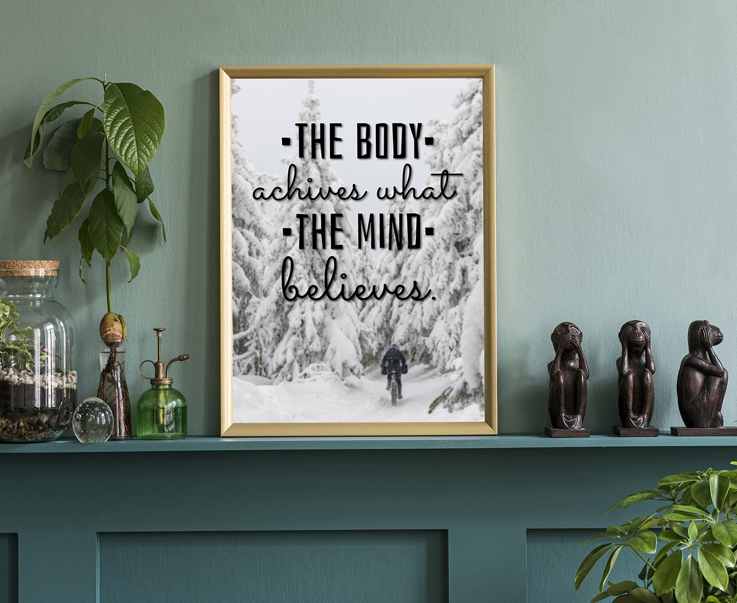 Gym wall art poster print, Workout quotes, Home fitness wall decoration, Fitness center wall art poster, Inspired poster, Motivational quote
